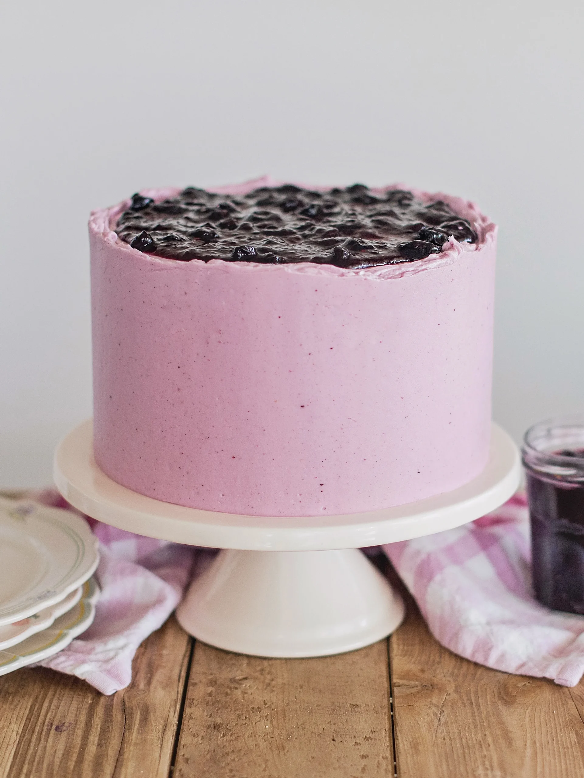 Blueberry Buttercream Cake