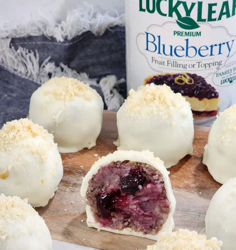 Blueberry Cookie Dough Truffles
