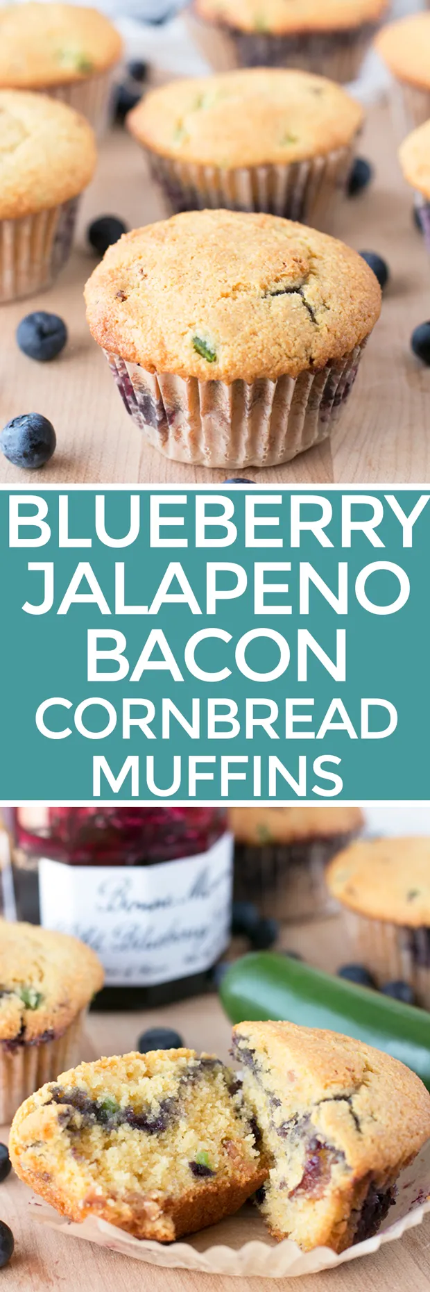 Blueberry Jalapeno Bacon Cornbread Muffins