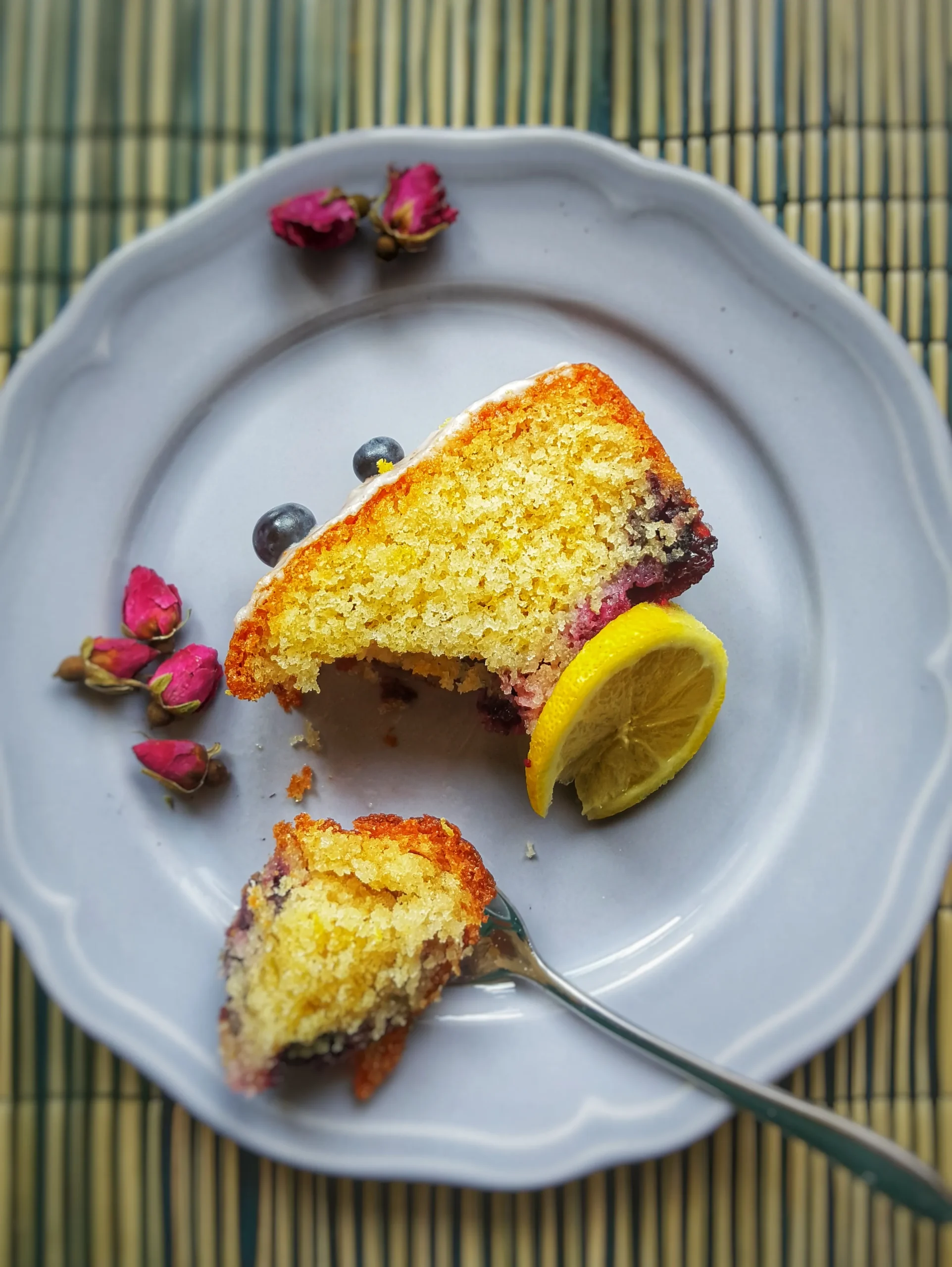 Blueberry Lemon Drizzle Cake