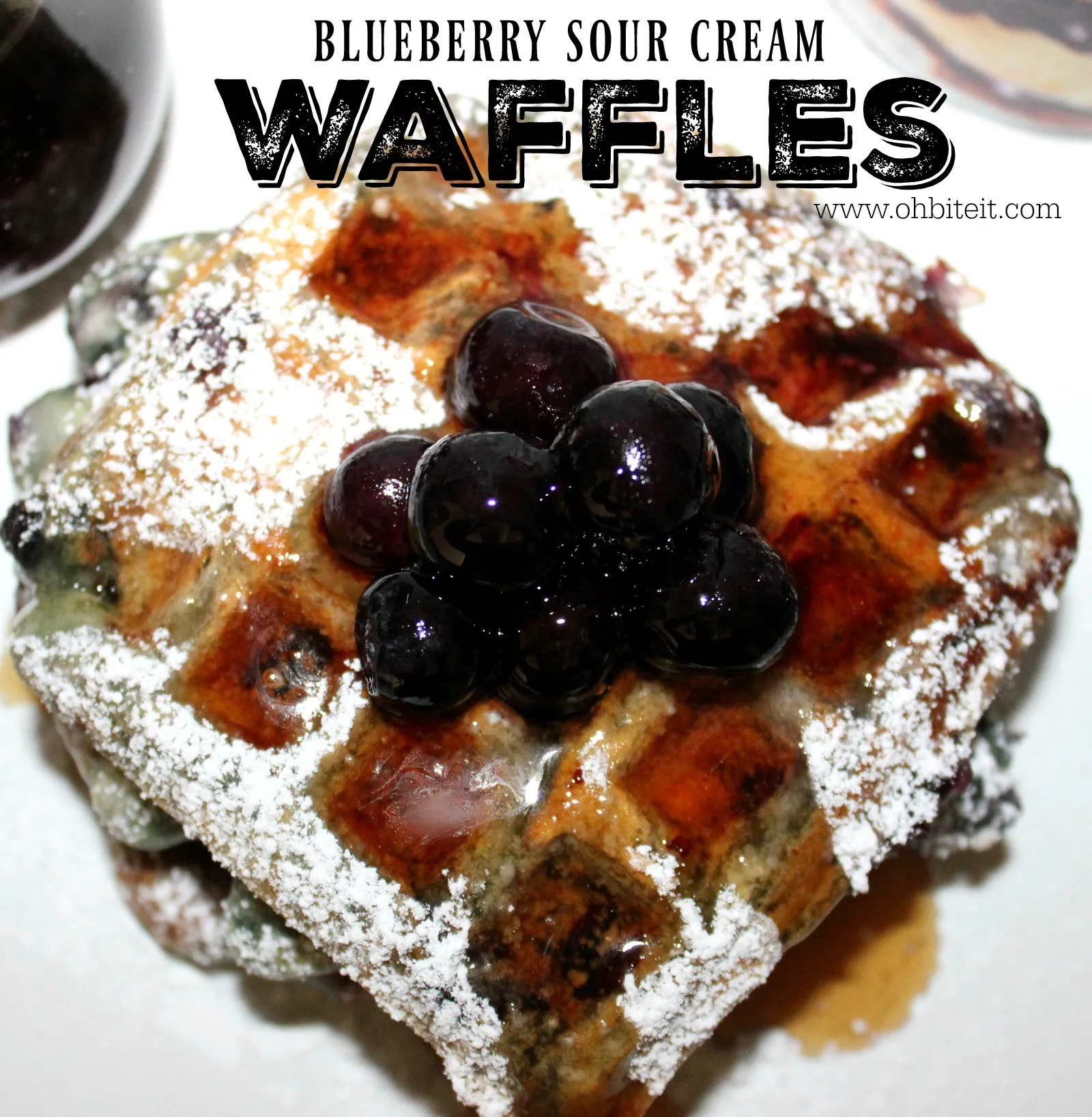 Blueberry Sour Cream Waffles