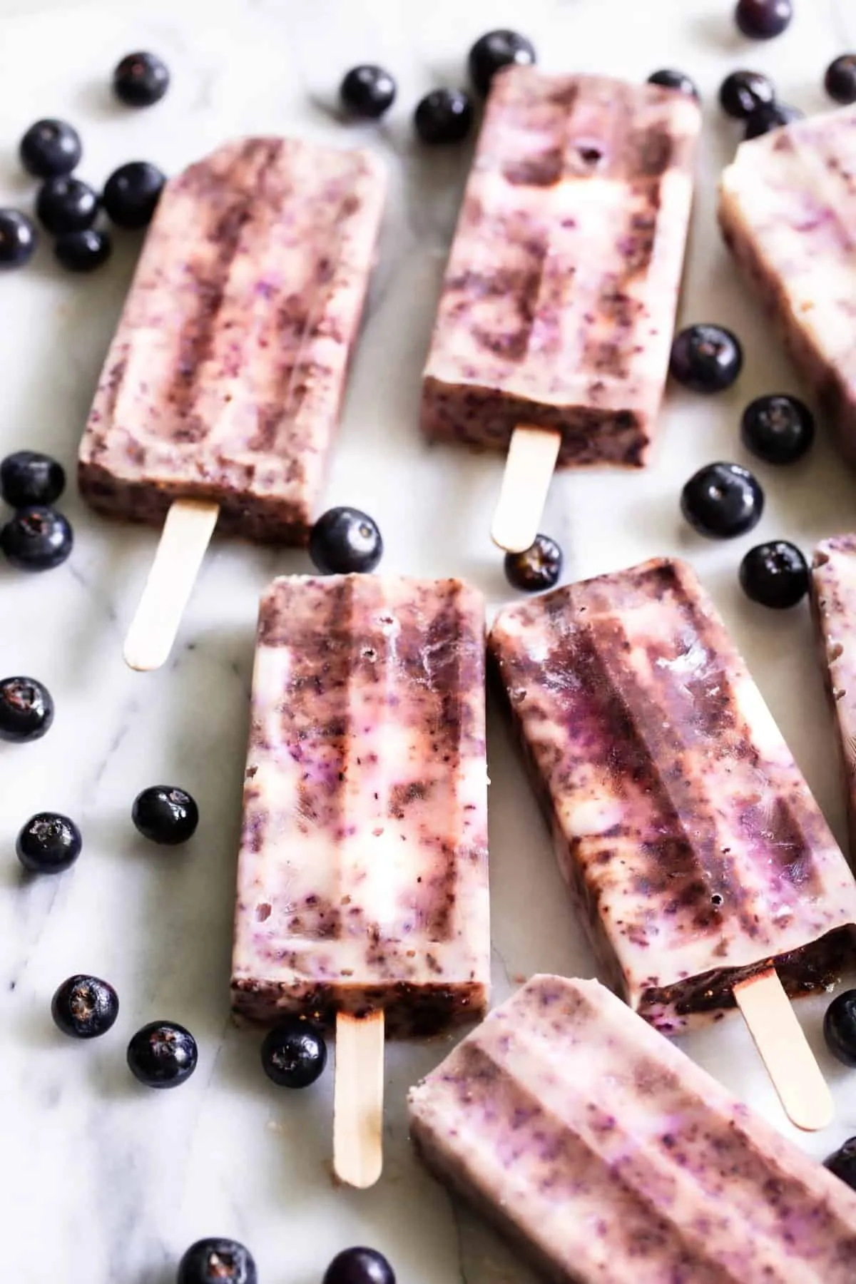Blueberry Yogurt Popsicles Paleo Vegan