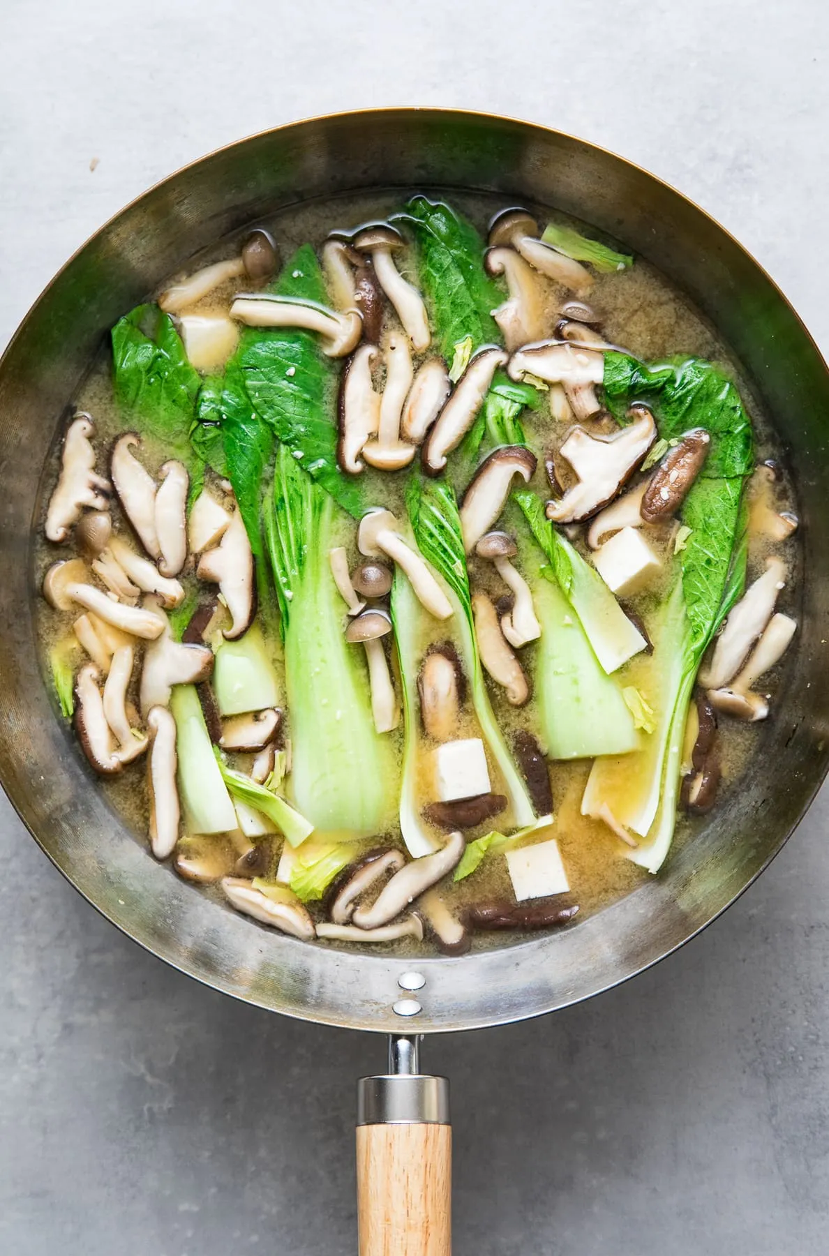 Bok Choy Wild Mushroom Miso Soba Bowl
