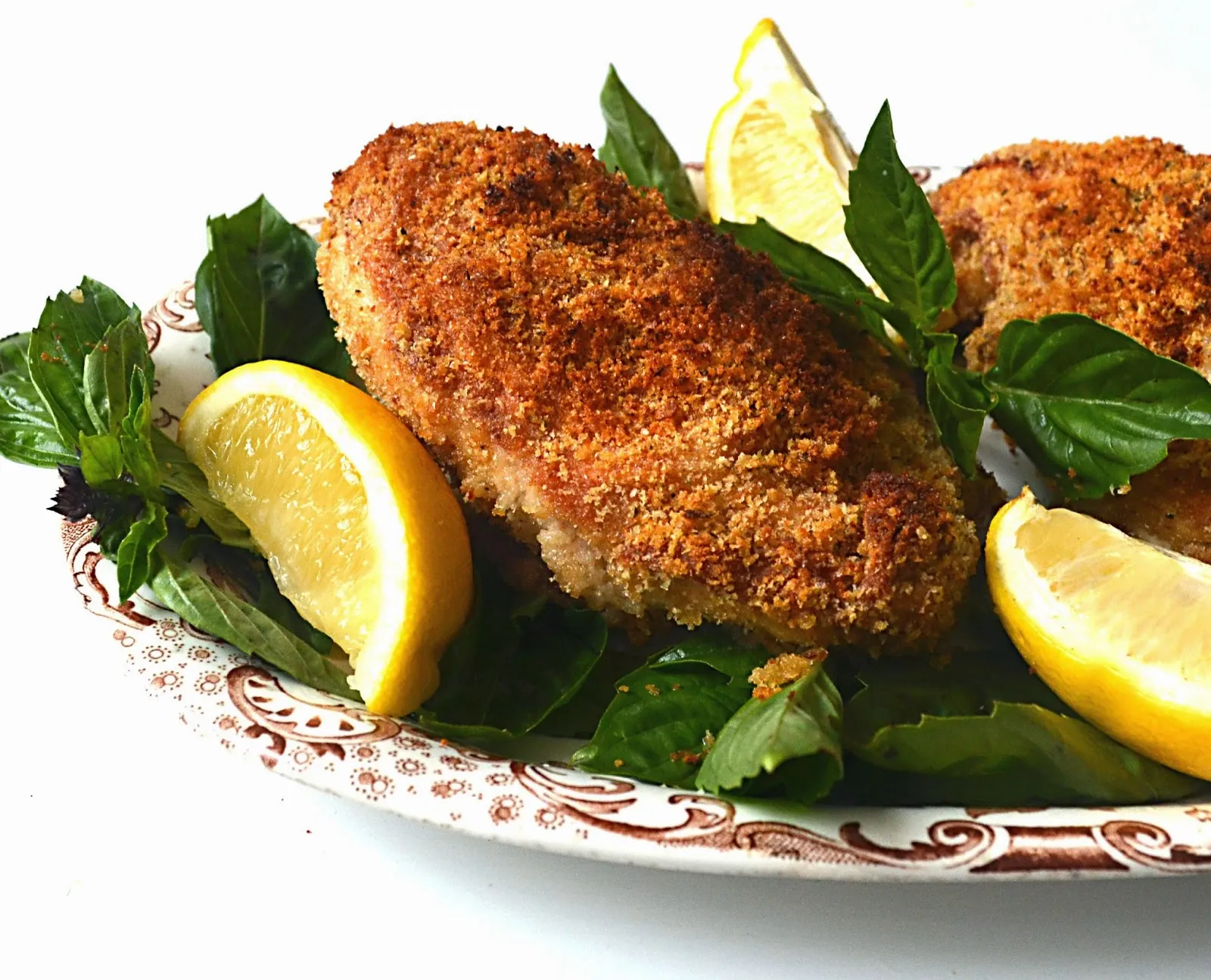 Breaded Chicken with Lemon Green Onion Tahini