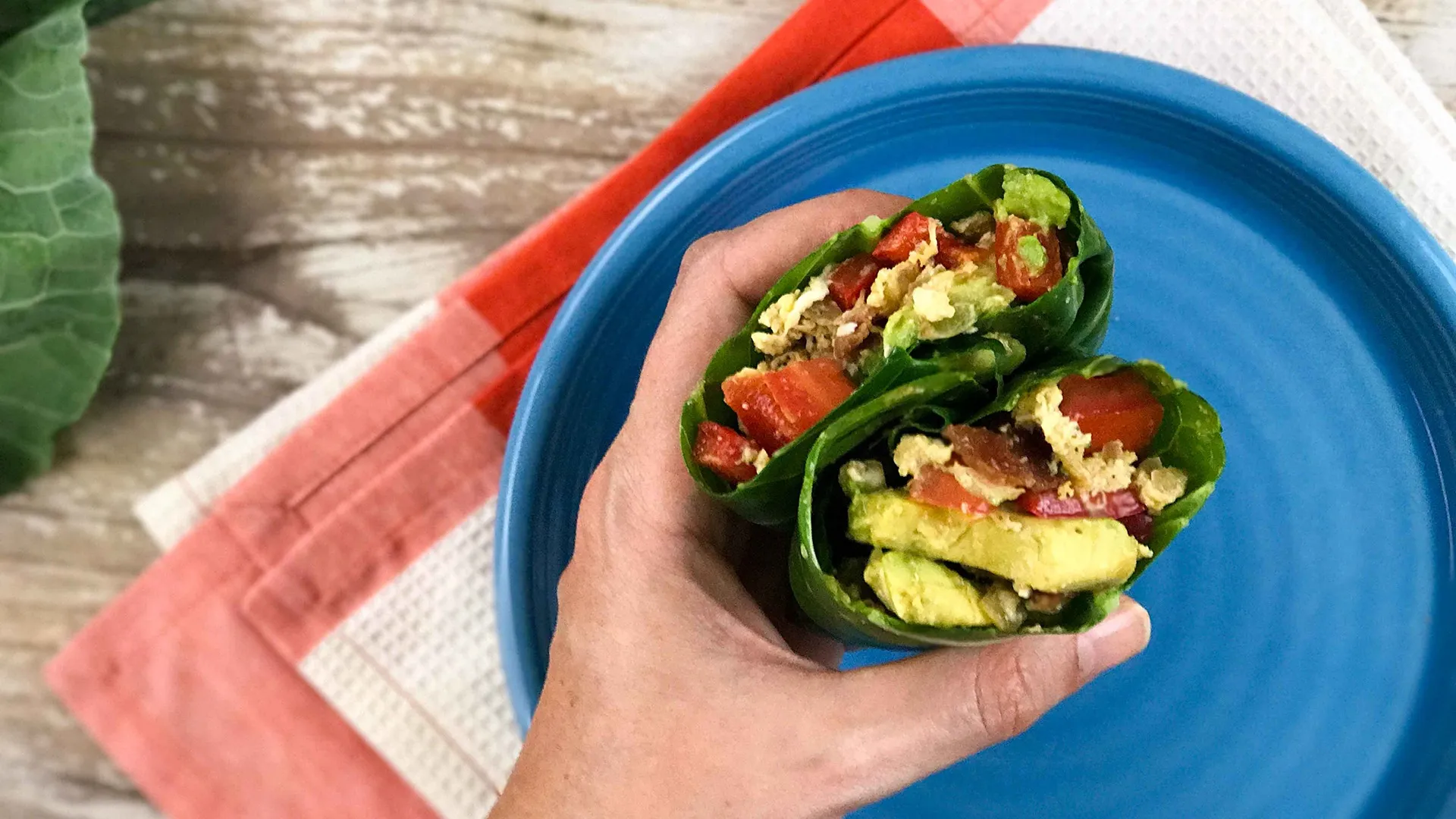 Breakfast Burrito Collard Wraps