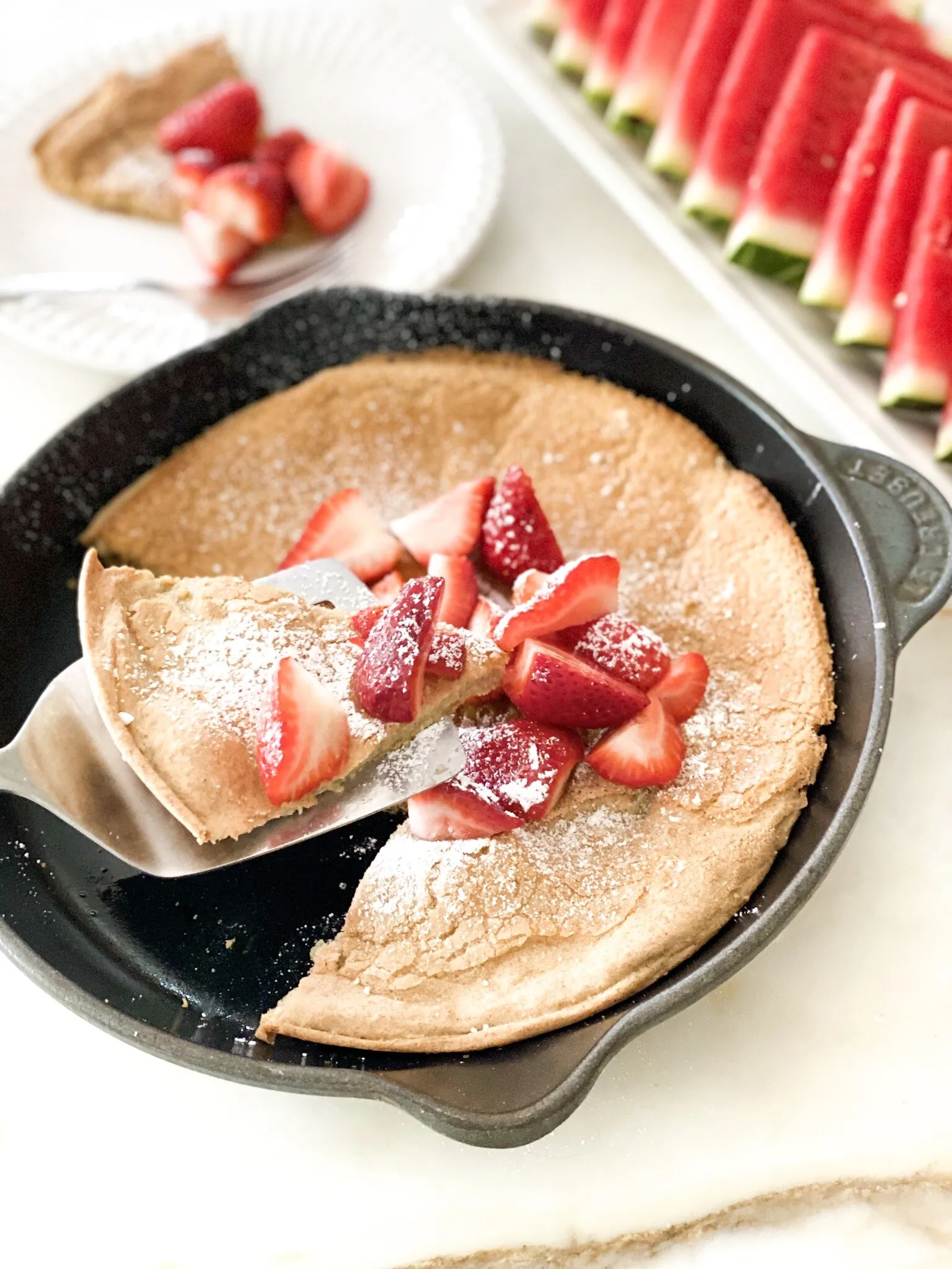 Brown Butter Dutch Baby Pancake with Strawberries