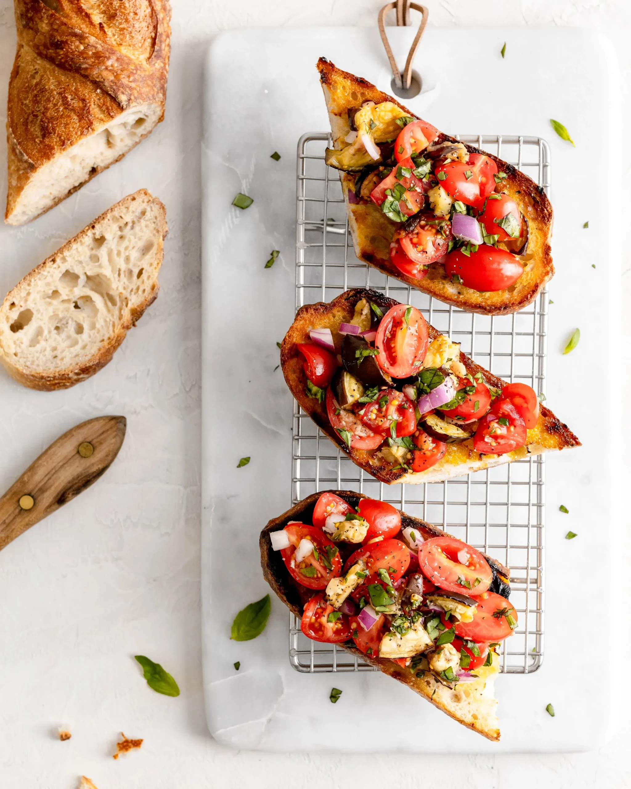 Bruschetta with Bresaola, Eggplant, and Mozzarella