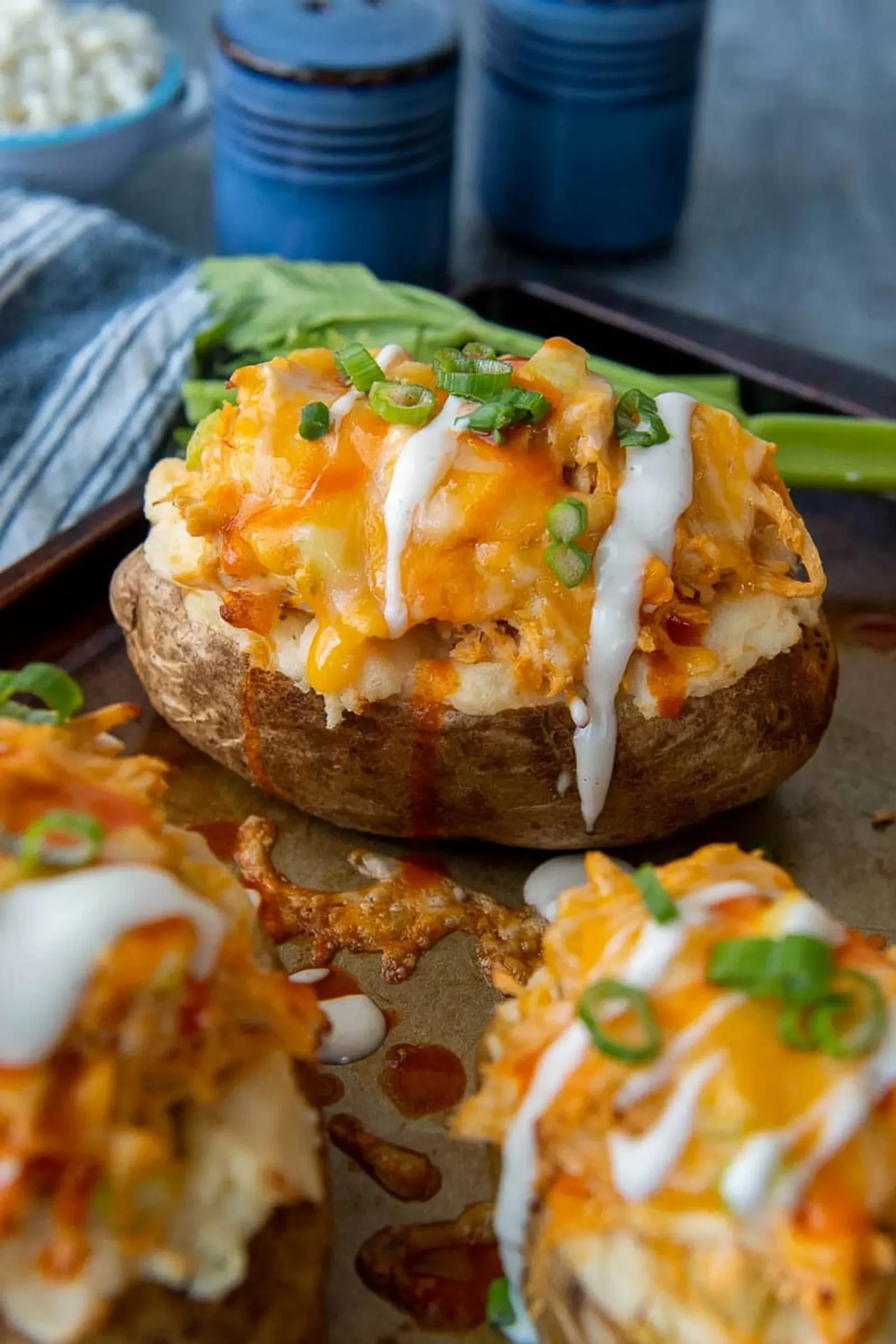 Buffalo Chicken Stuffed Baked Potato