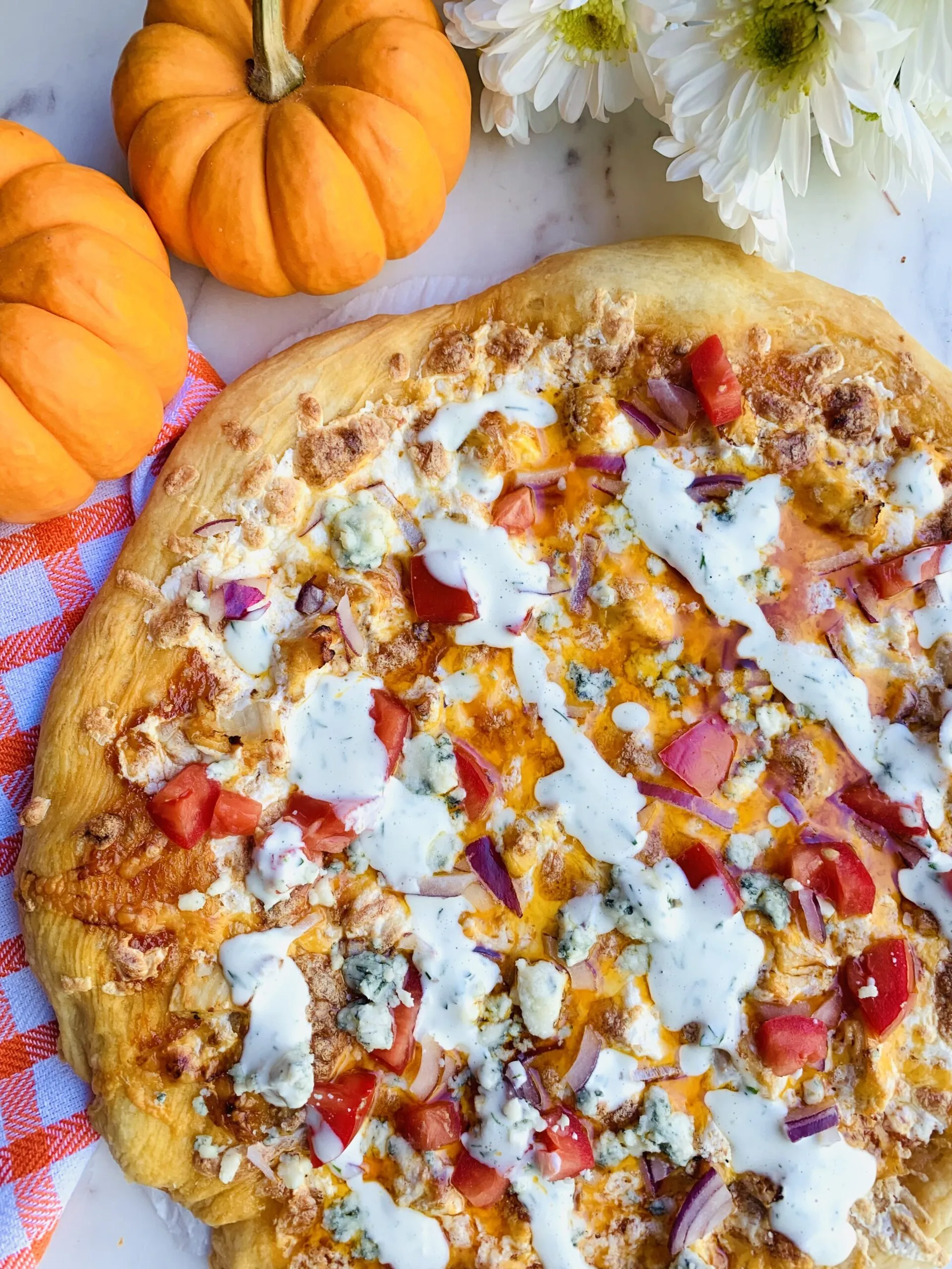 Buffalo Ranch Chicken Pizza