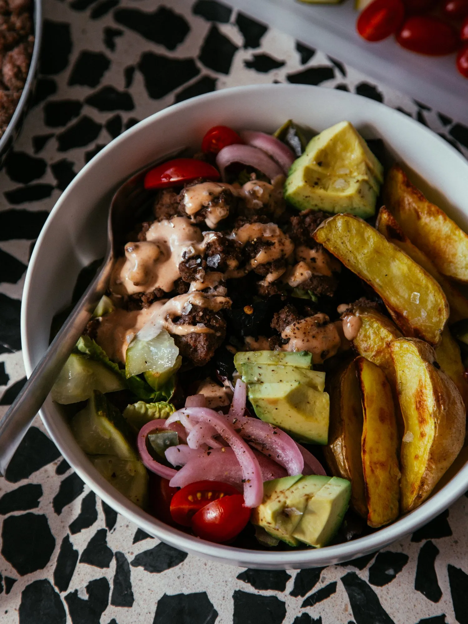 Burger Bowls with Special Sauce