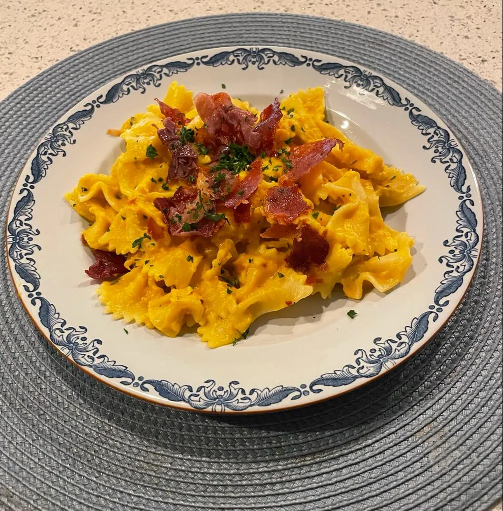 Butternut Squash Pasta with Crispy Prosciutto