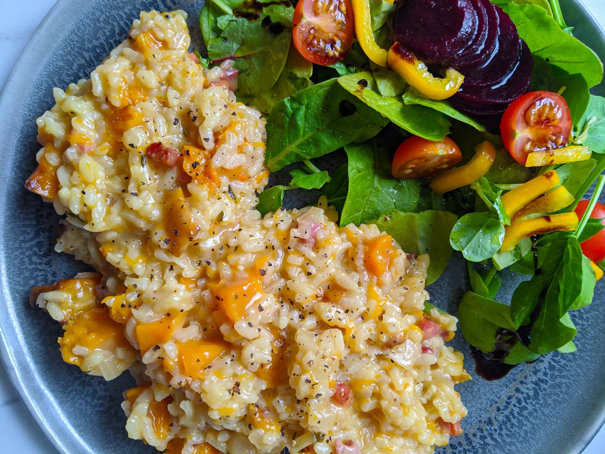 Butternut Squash Risotto with Pancetta