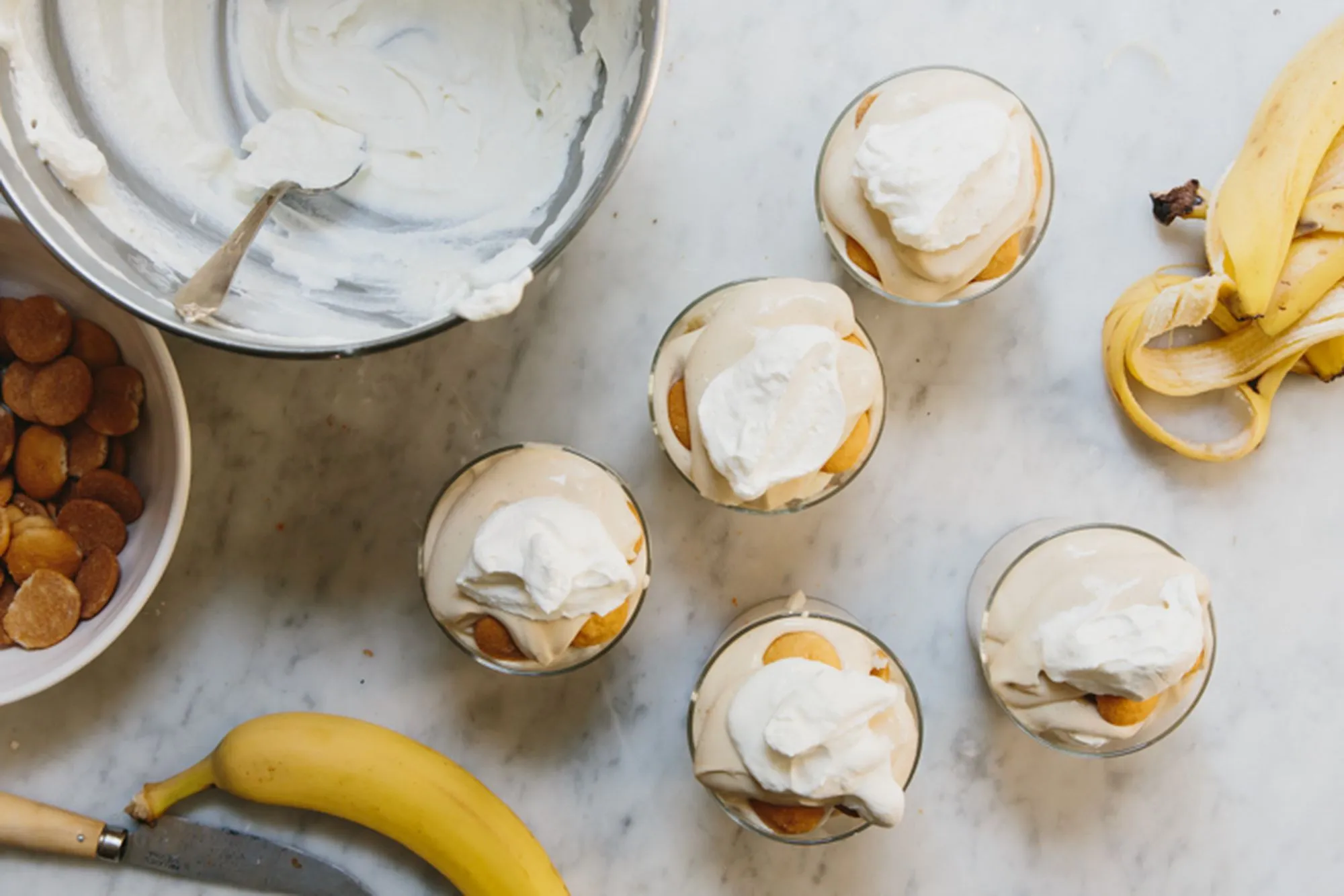 Butterscotch Pudding with Roasted Banana Whipped Cream