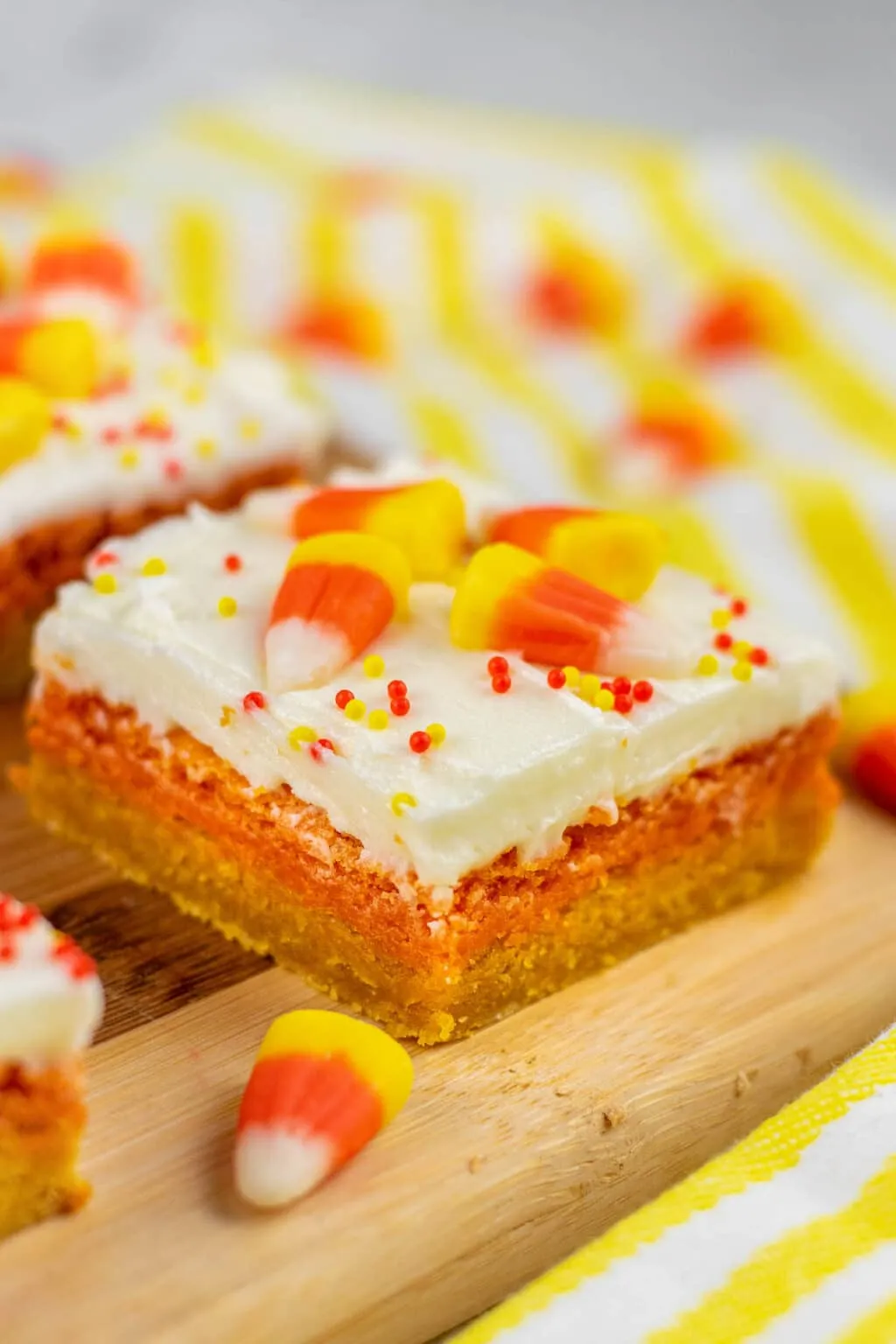 Candy Corn Sugar Cookie Bars