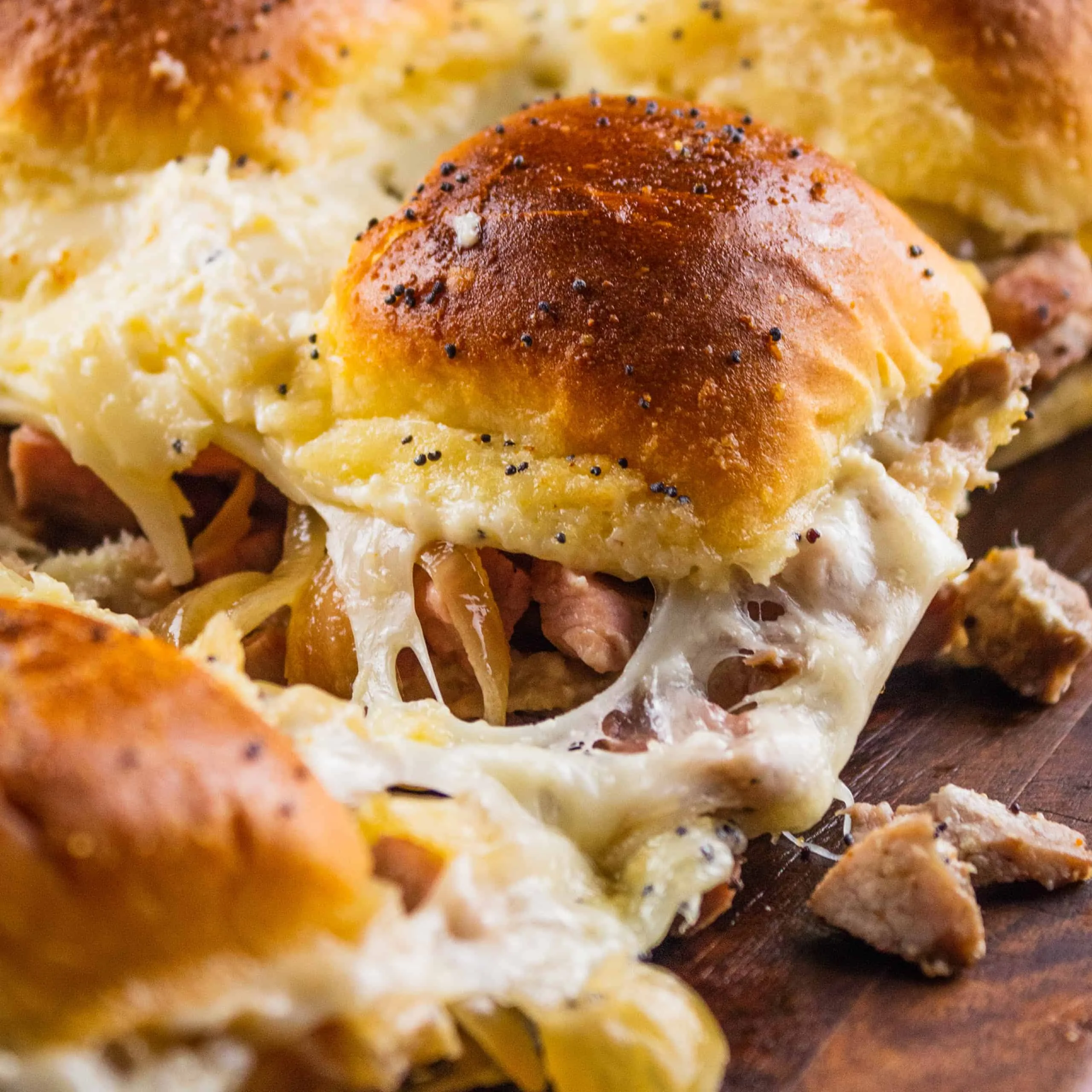 Caramelized Onion Roast Beef Sliders