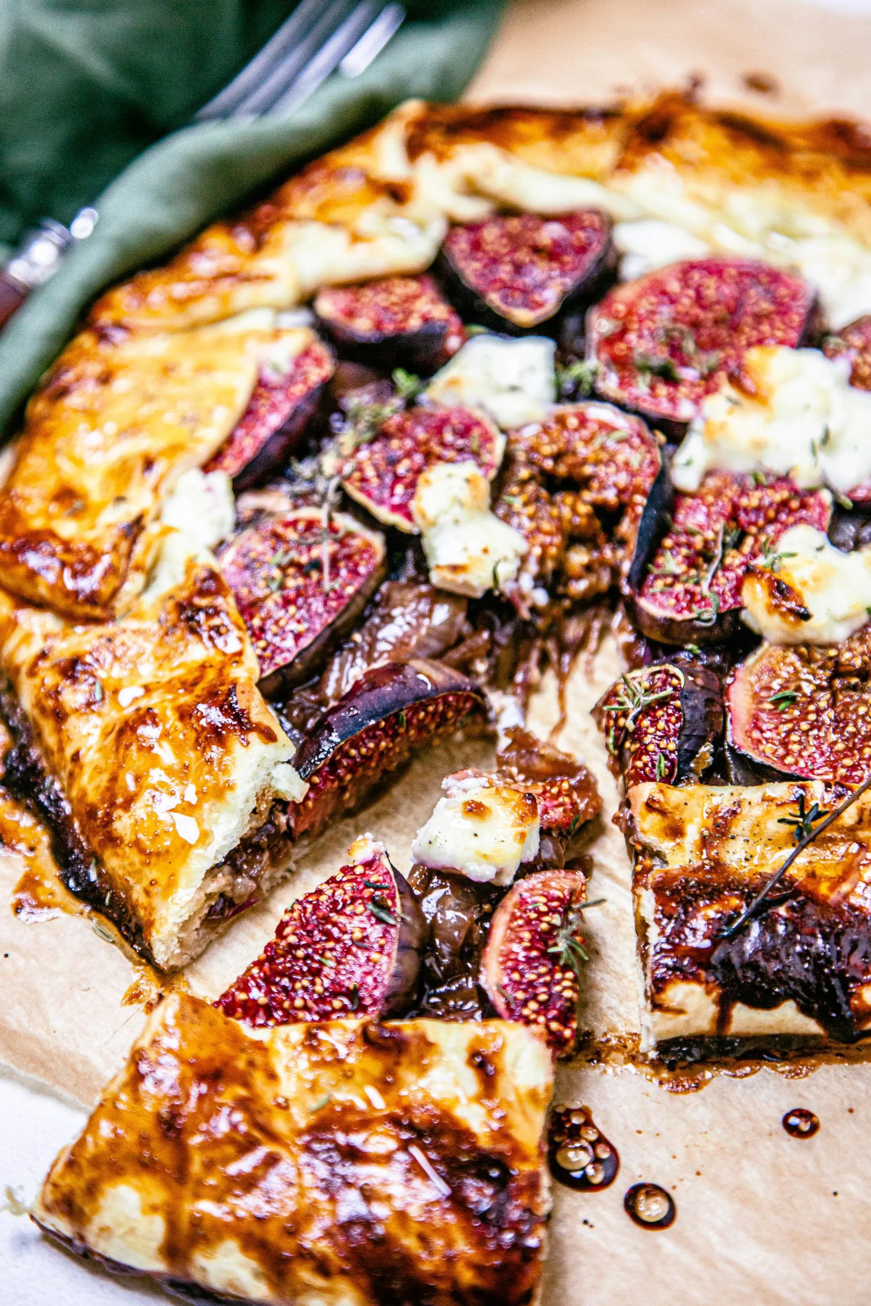Caramelized Onion and Fig Galette with Goat Cheese