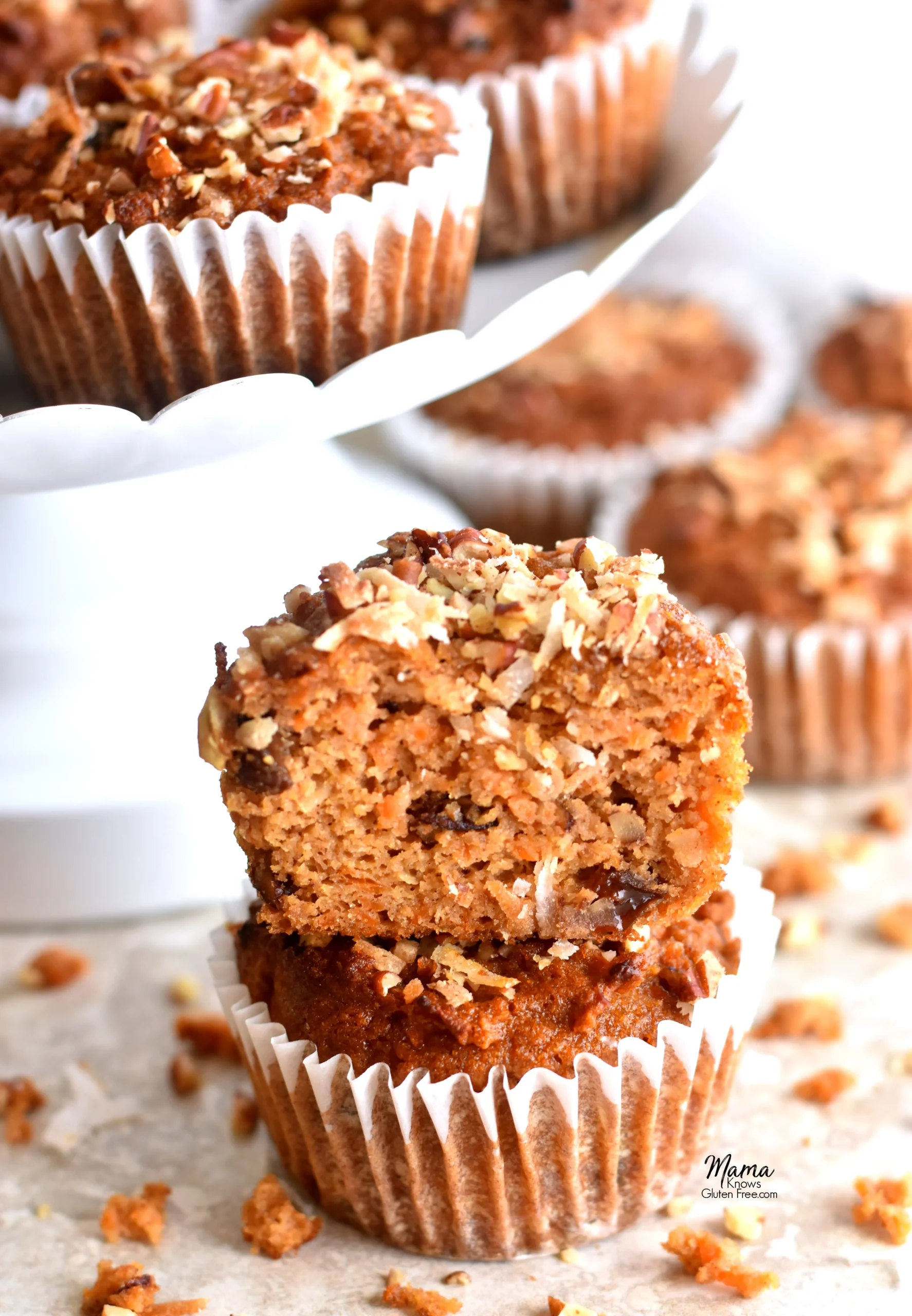Carrot Cake Muffins with Crumb Topping Paleo Gluten Free