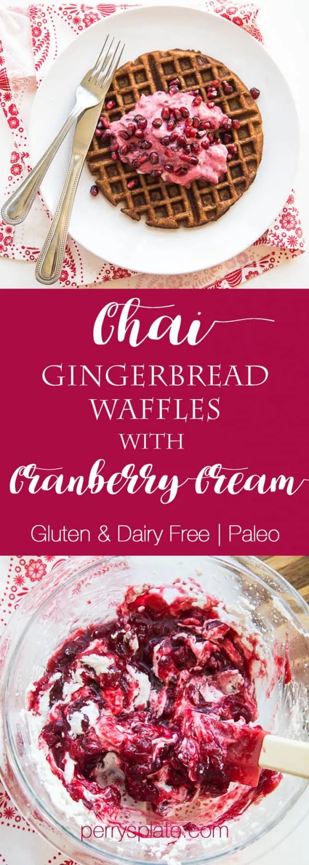 Chai Paleo Gingerbread Waffles