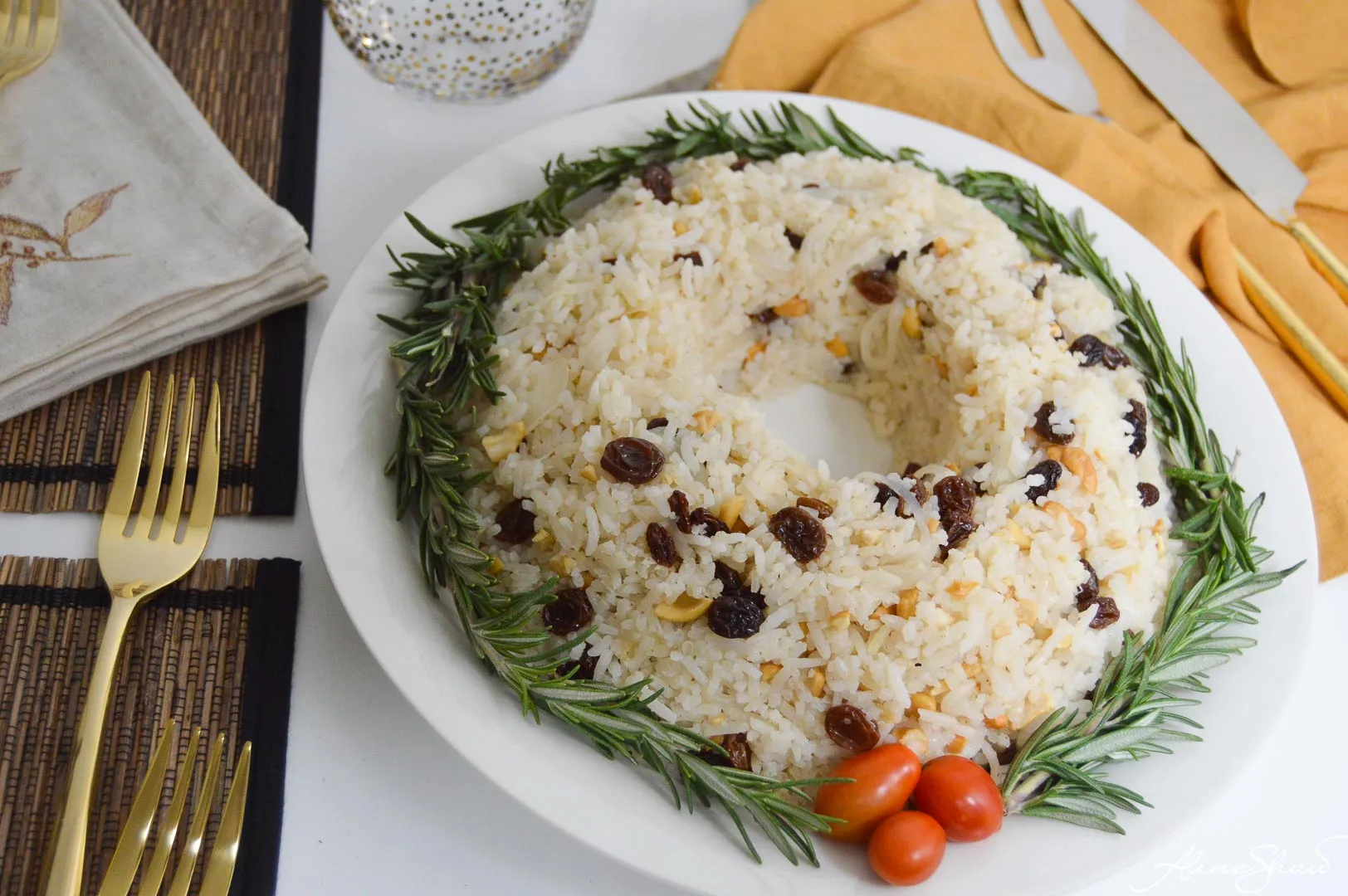 Champagne Rice with Raisins and Cashews