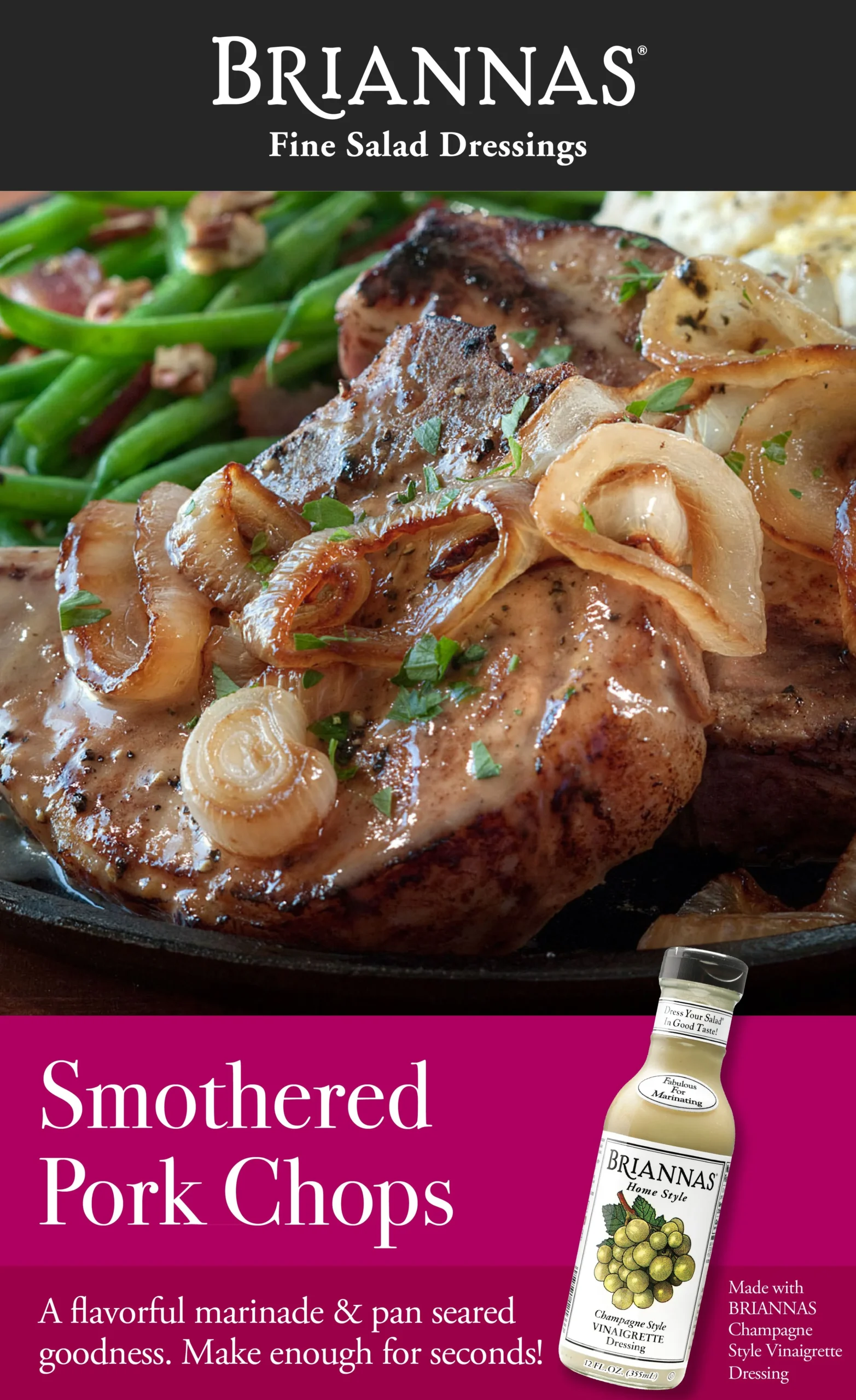 Champagne Vinaigrette Marinated Pork Chops
