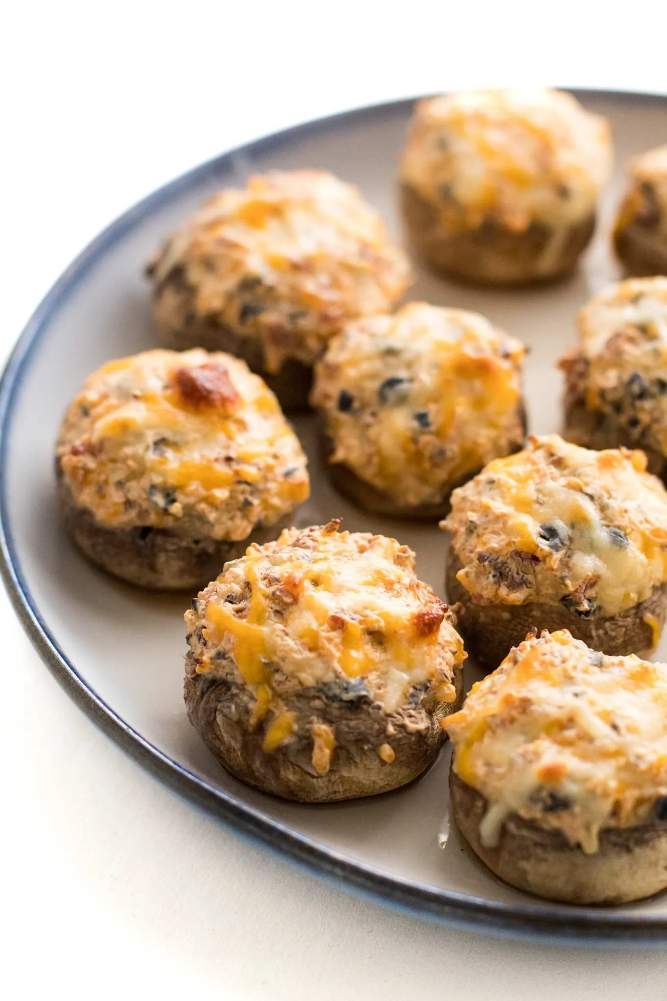 Cheese Bacon Bomb Stuffed Mushrooms