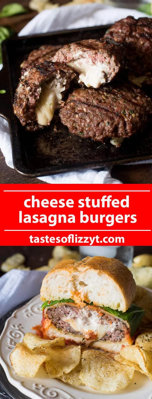Cheese Stuffed Lasagna Burger