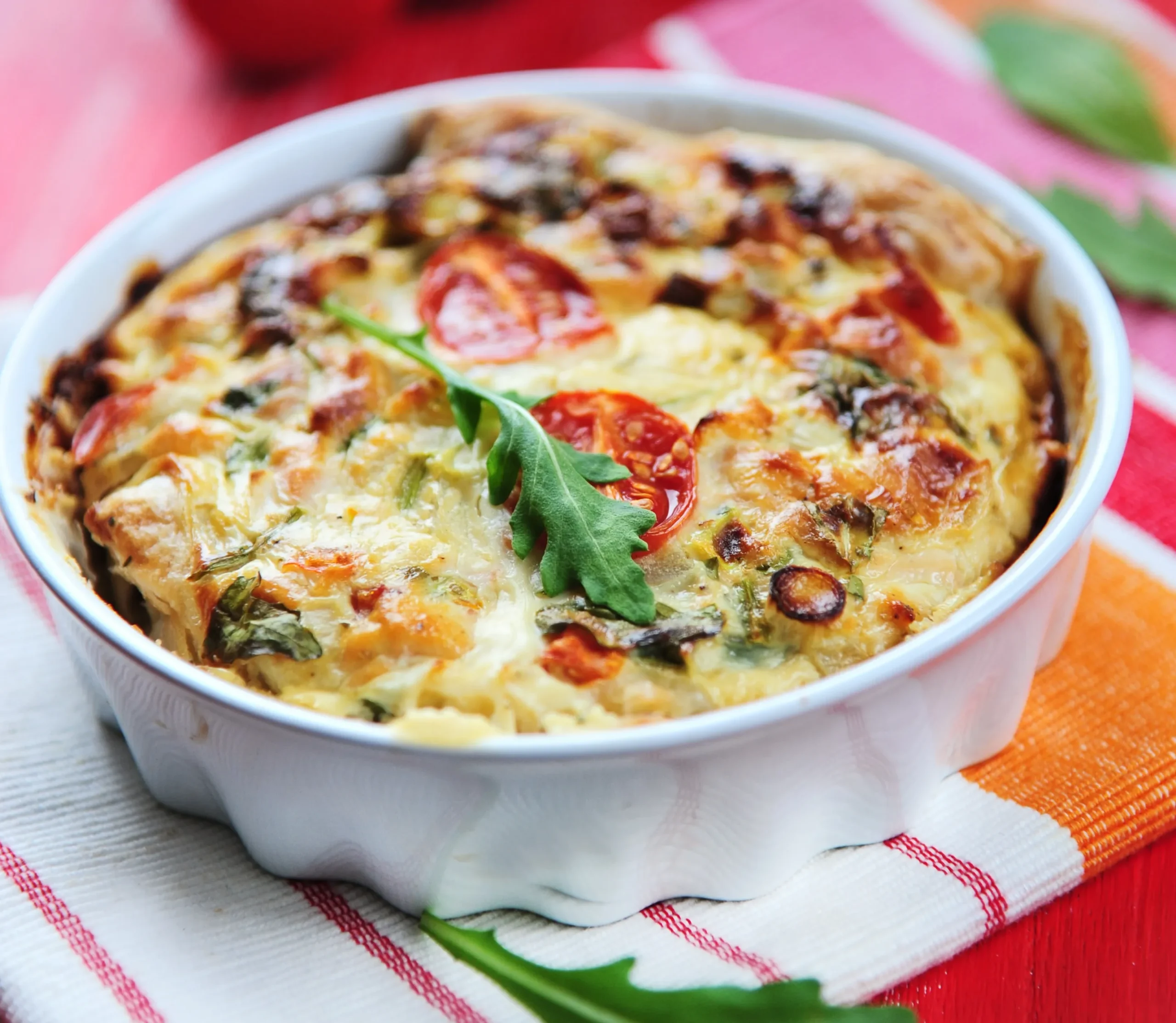 Cheesy Bacon Asparagus Quiche