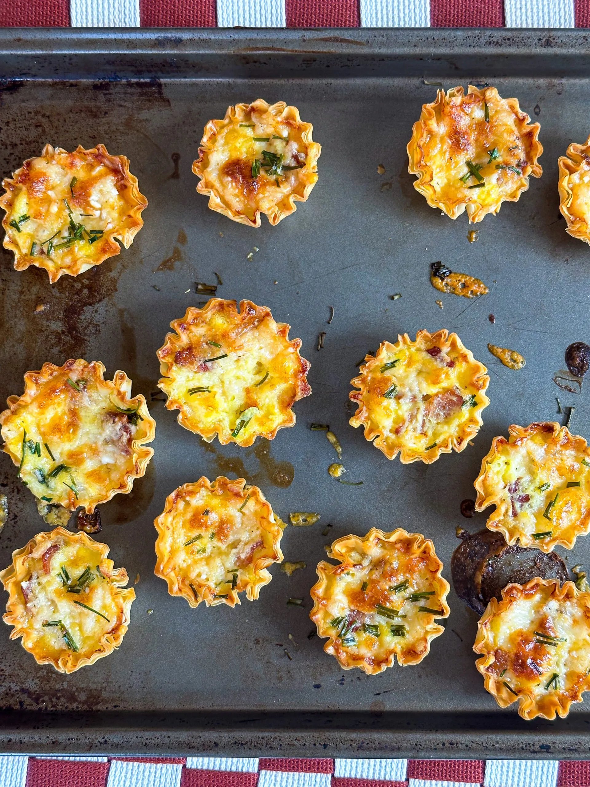 Cheesy Bacon Chive Mini Quiche