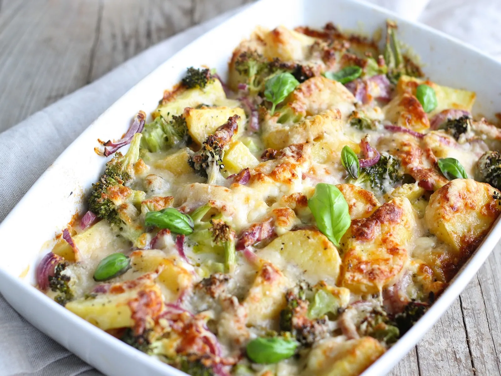 Cheesy Broccoli Potato Bake Freezer Meal