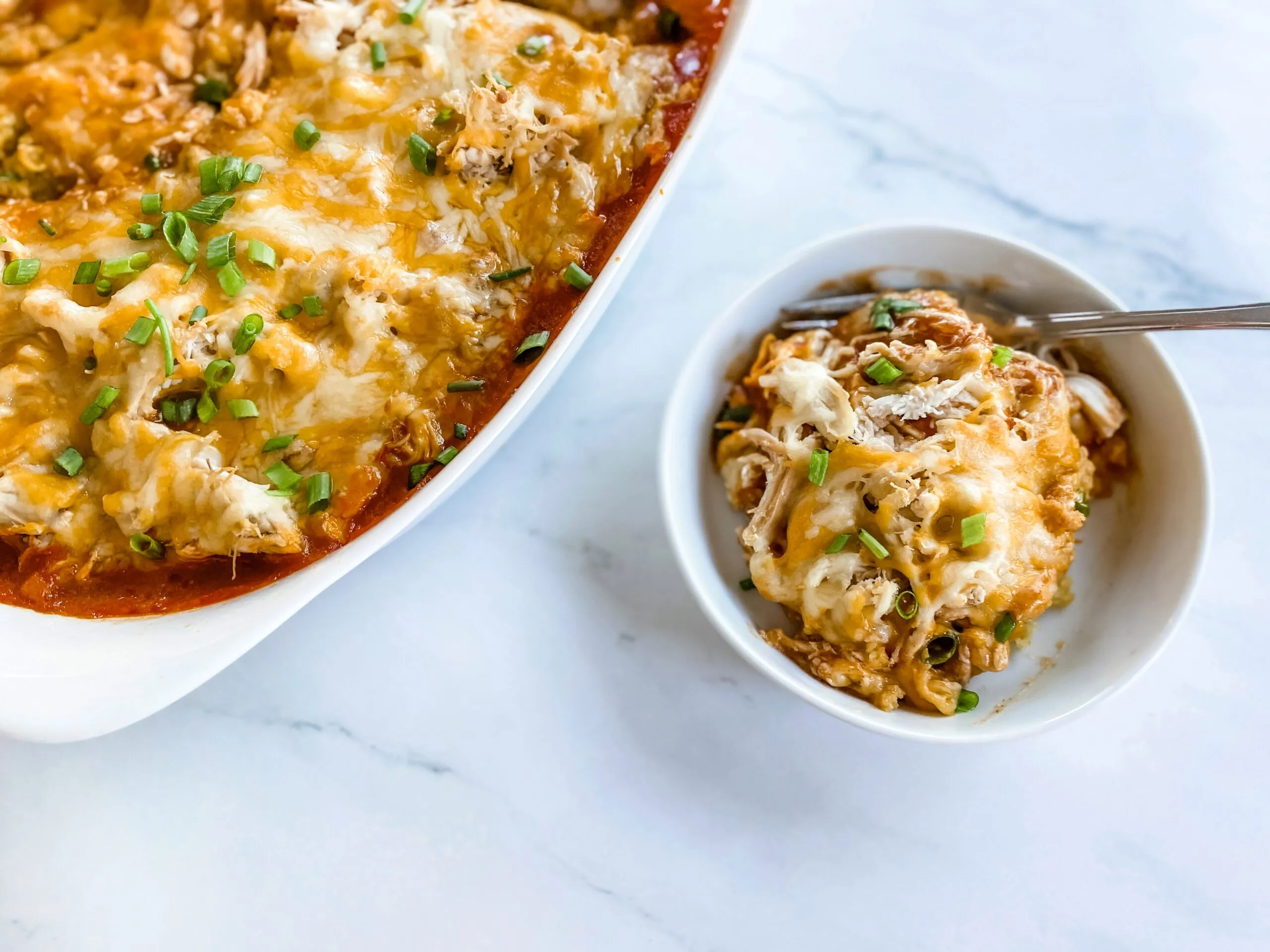 Cheesy Chicken Tamale Casserole