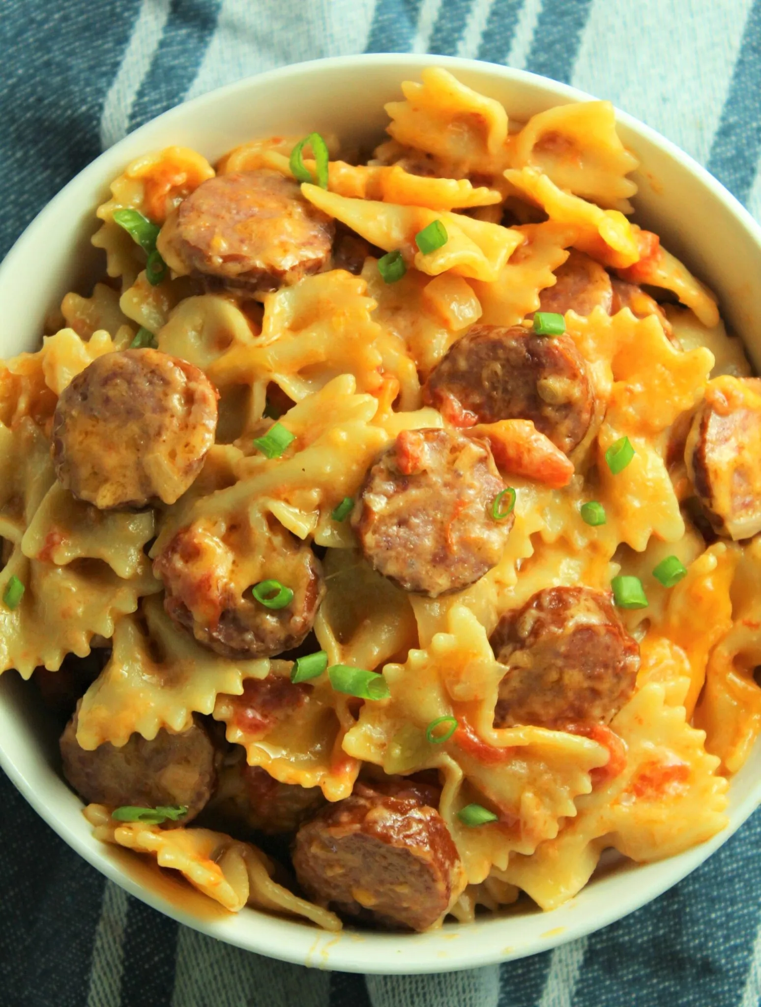 Cheesy Kielbasa Pasta One Pot Meal