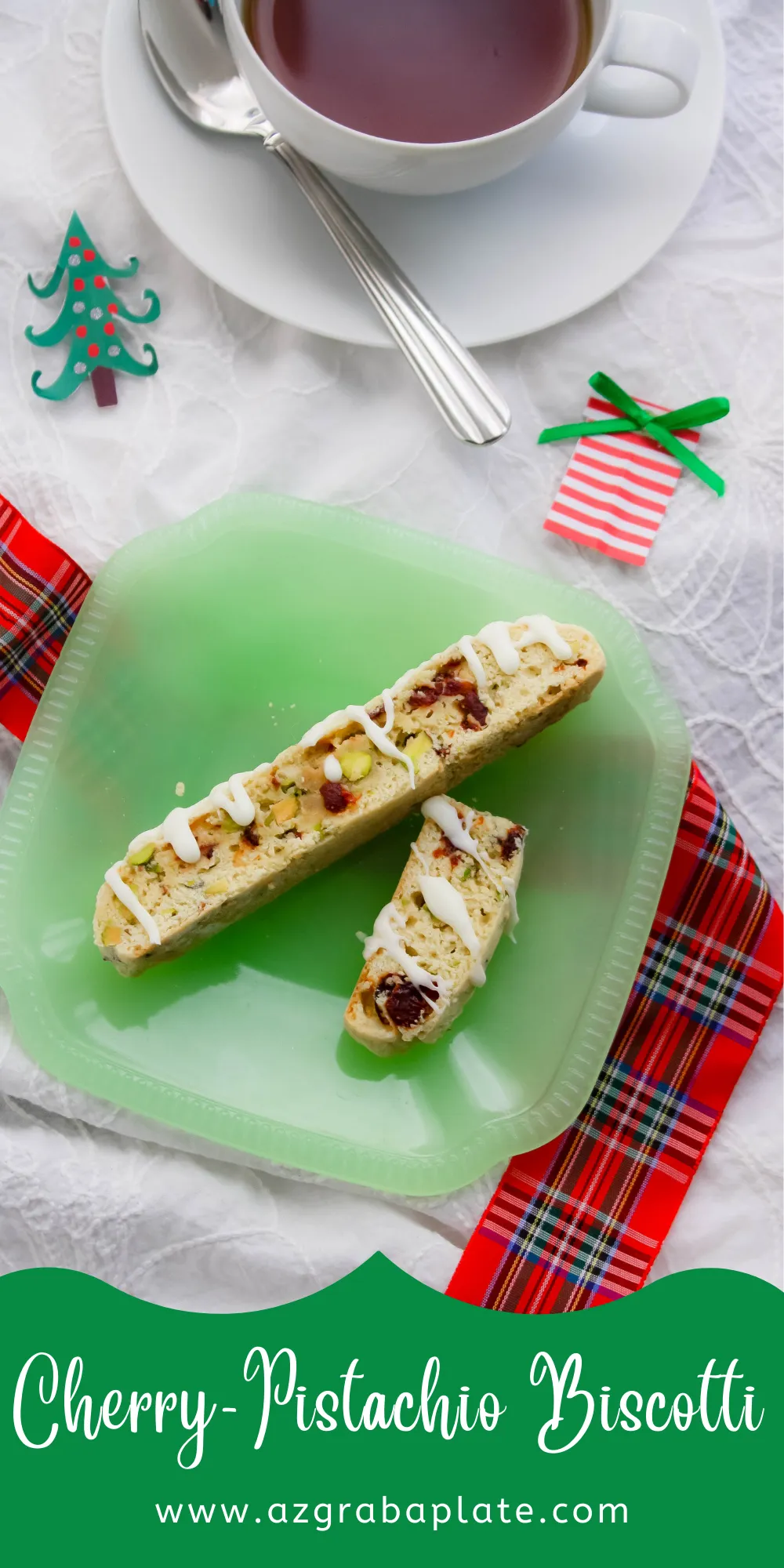 Cherry Pistachio and Vanilla Biscotti