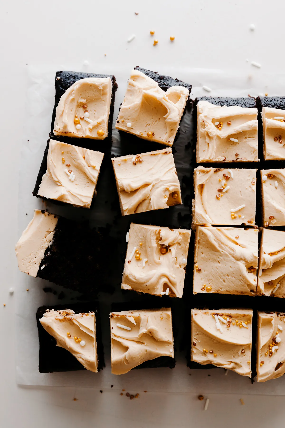 Cherry Puff Pastry Cake with Caramelized White Chocolate Frosting
