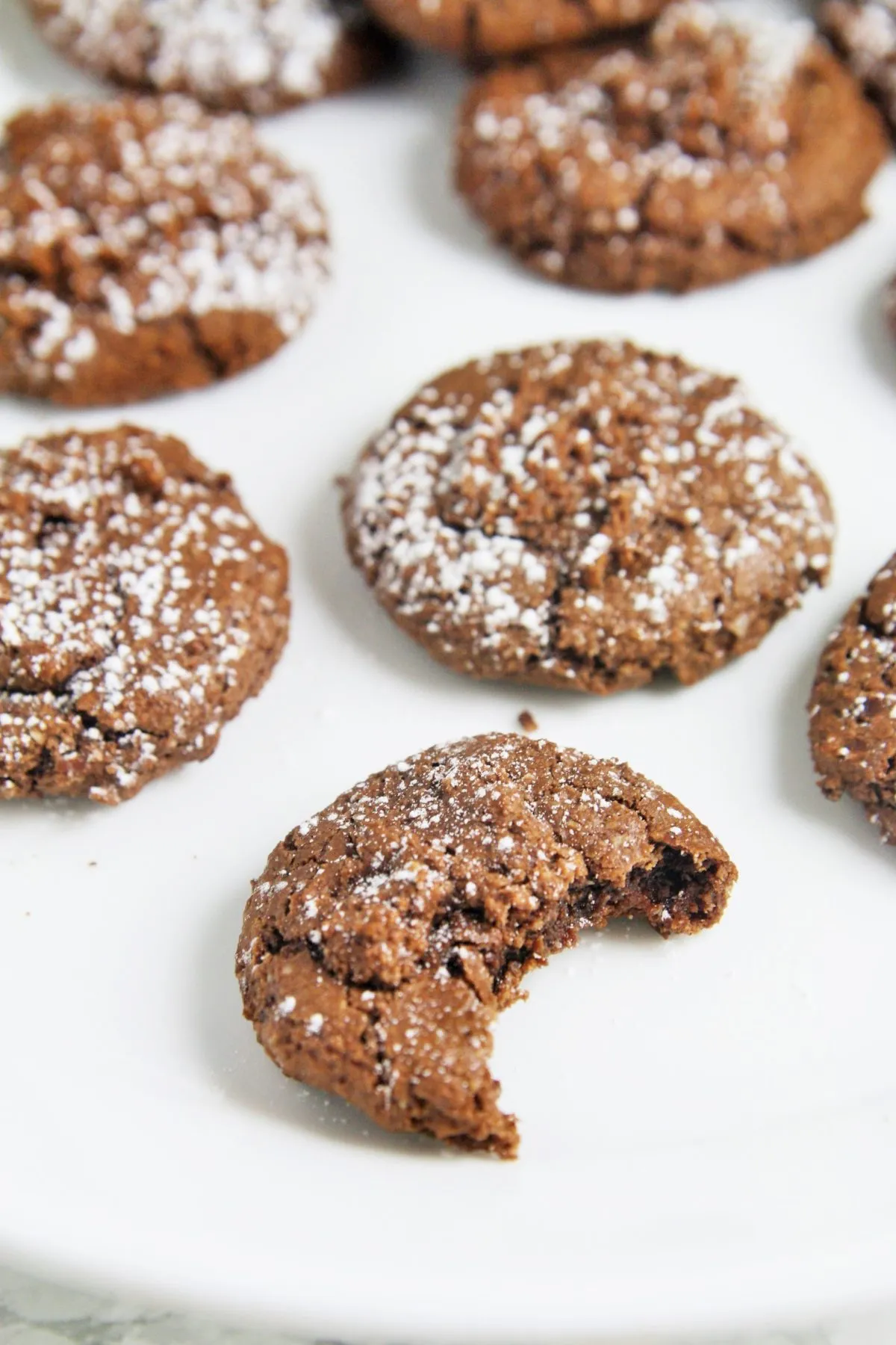 Chewy Flourless Chocolate Cookies with Cashews