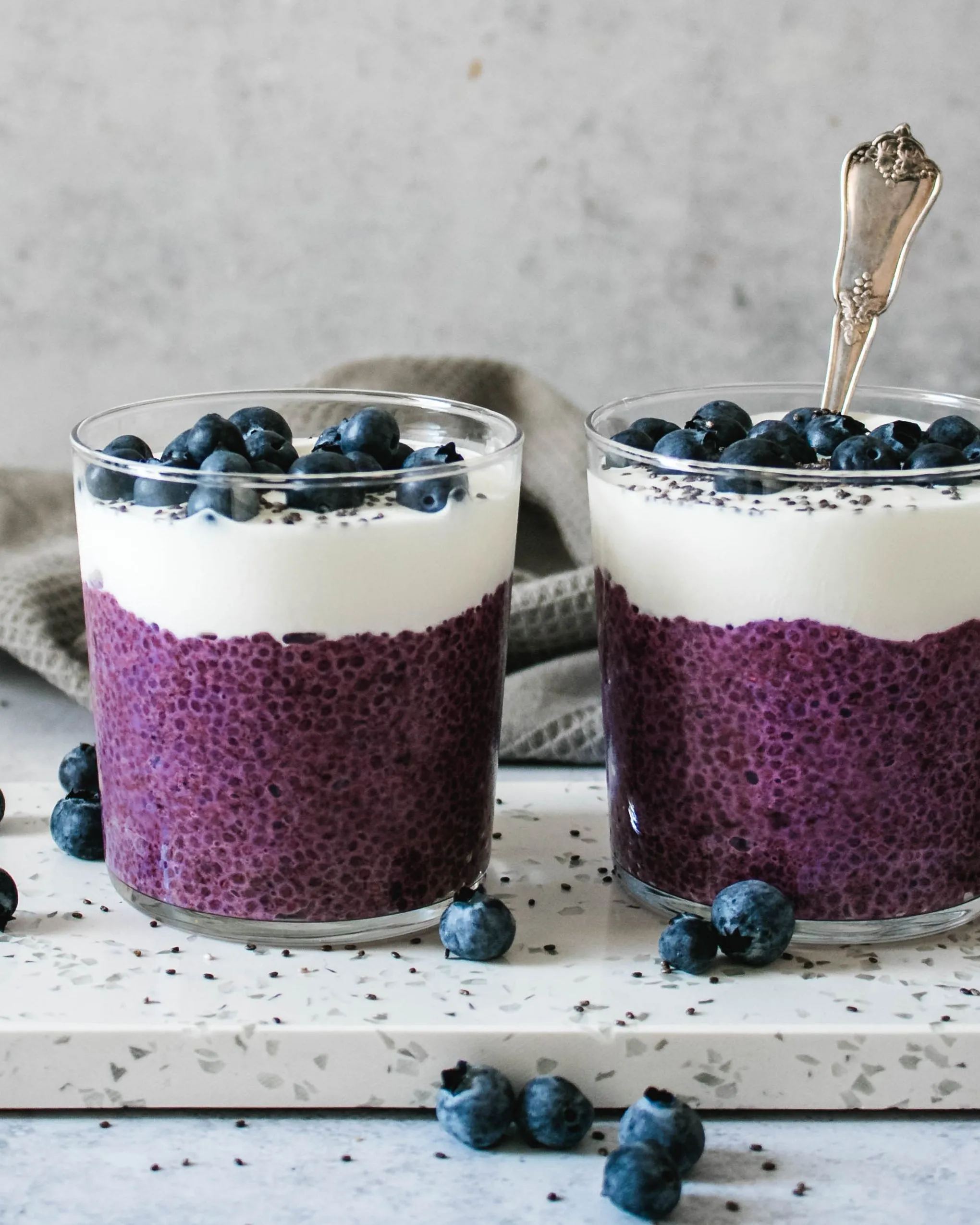 Chia Pudding with Blueberries