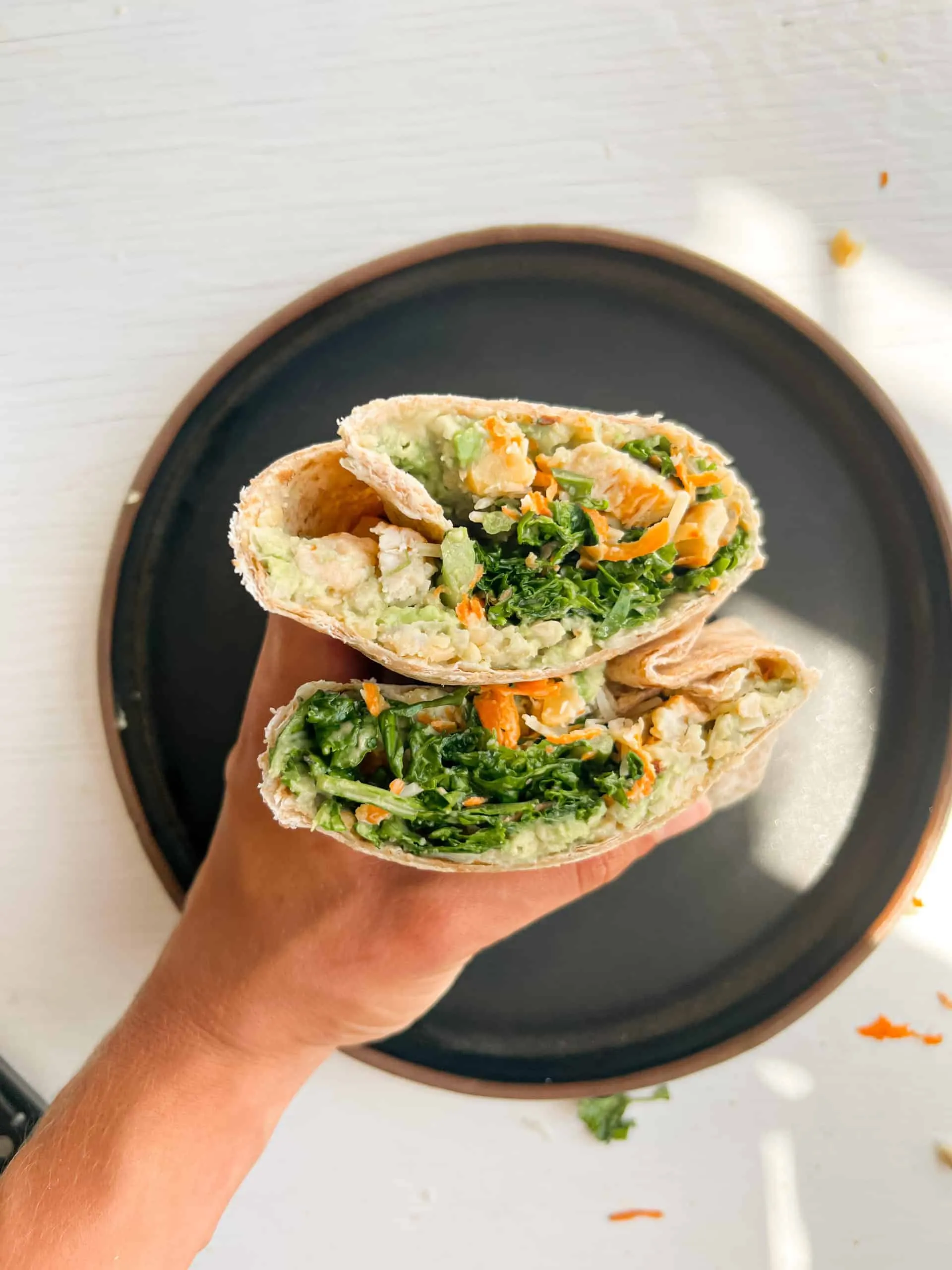 Chicken Caesar Salad Kale Wrap