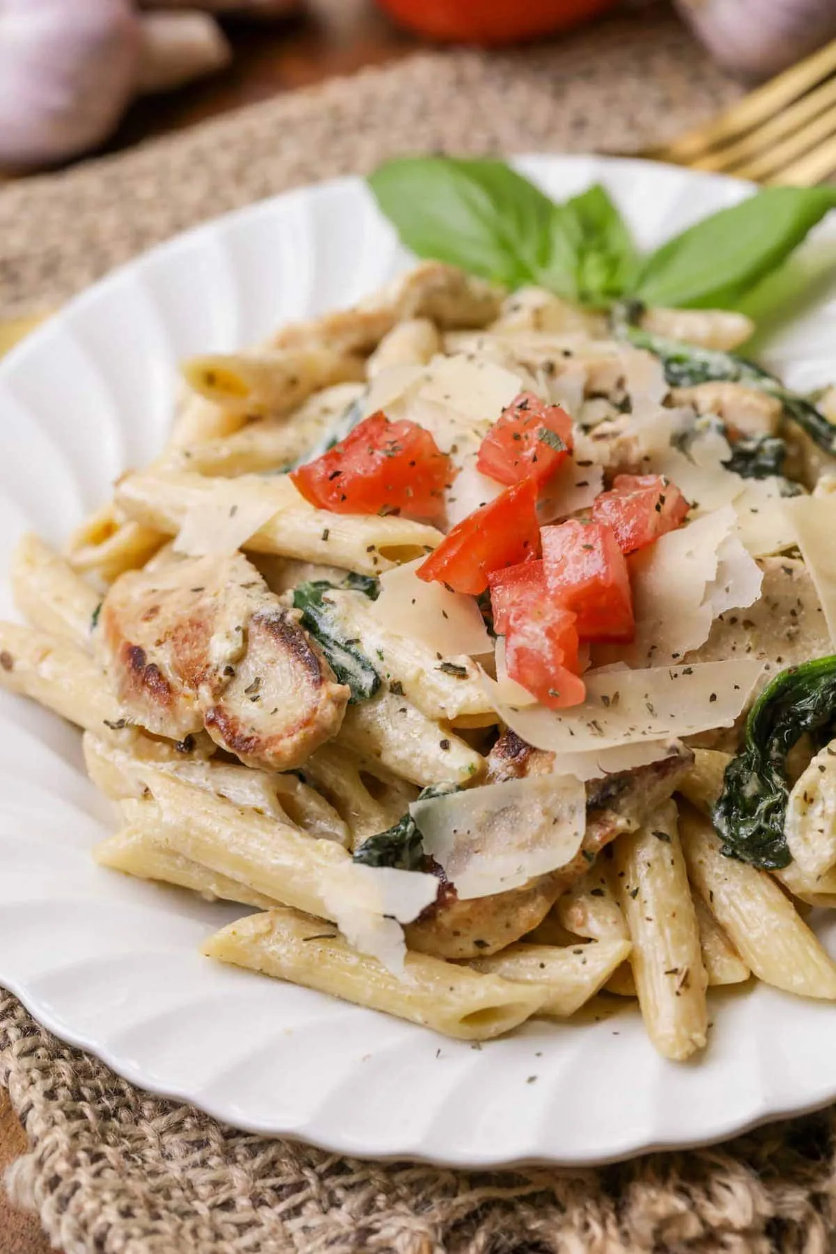 Chicken Florentine with Pasta
