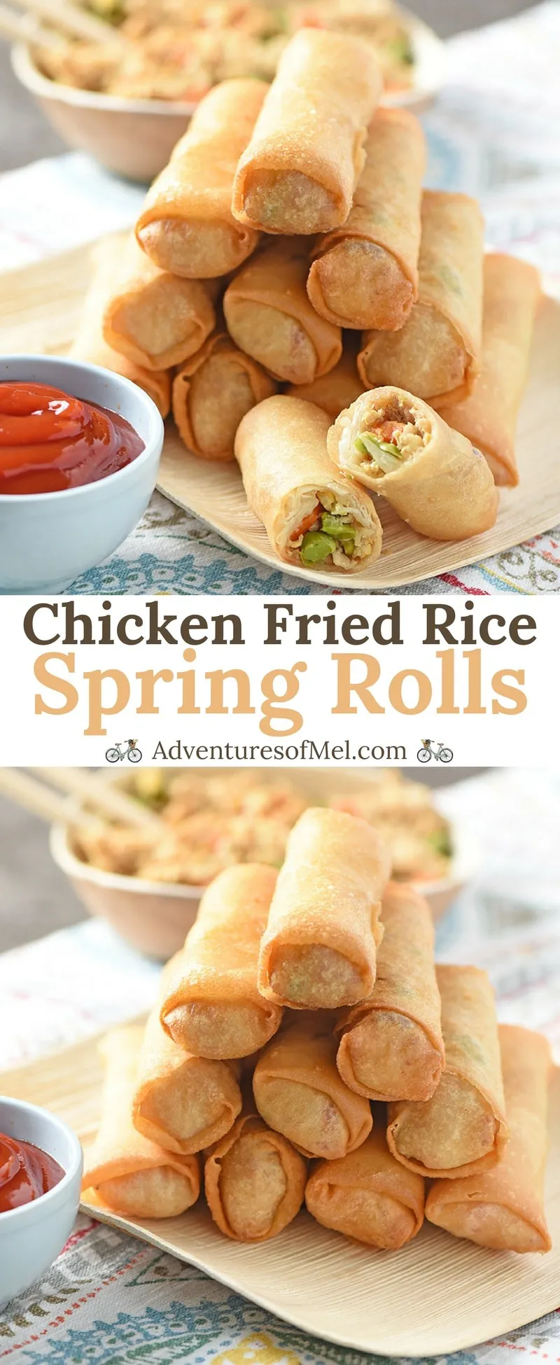 Chicken Fried Rice Spring Rolls
