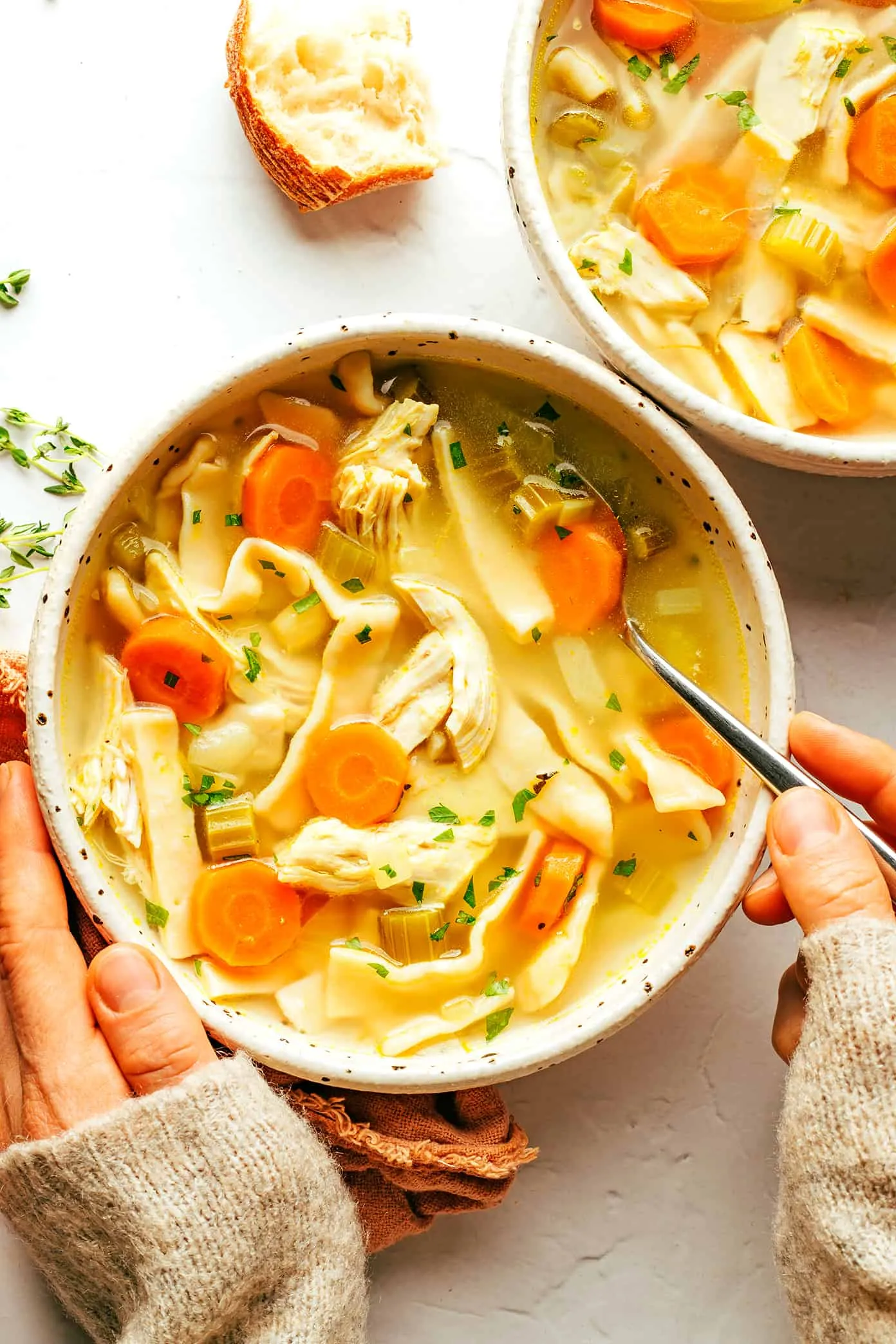 Chicken Noodle Soup with Rosemary and Ginger