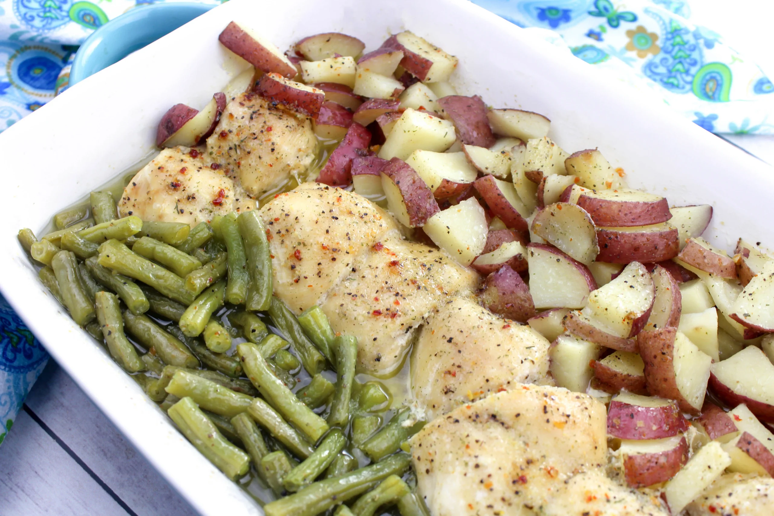 Chicken Potatoes and Green Beans