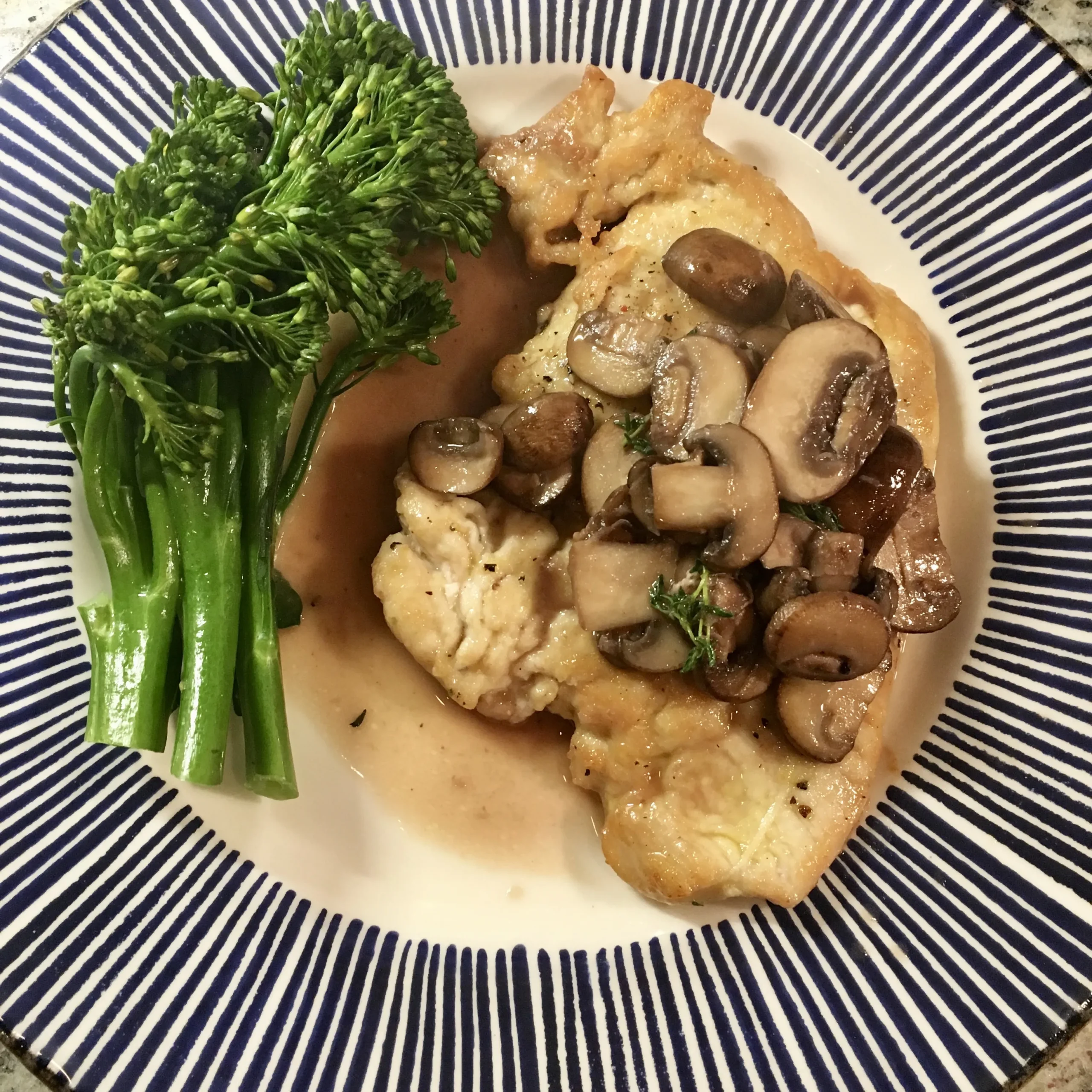 Chicken Scaloppine with Mushroom Sauce