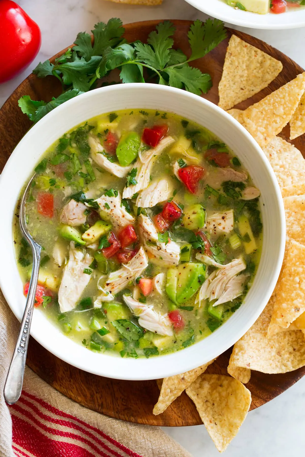 Chicken Soup with Avocado and Lime