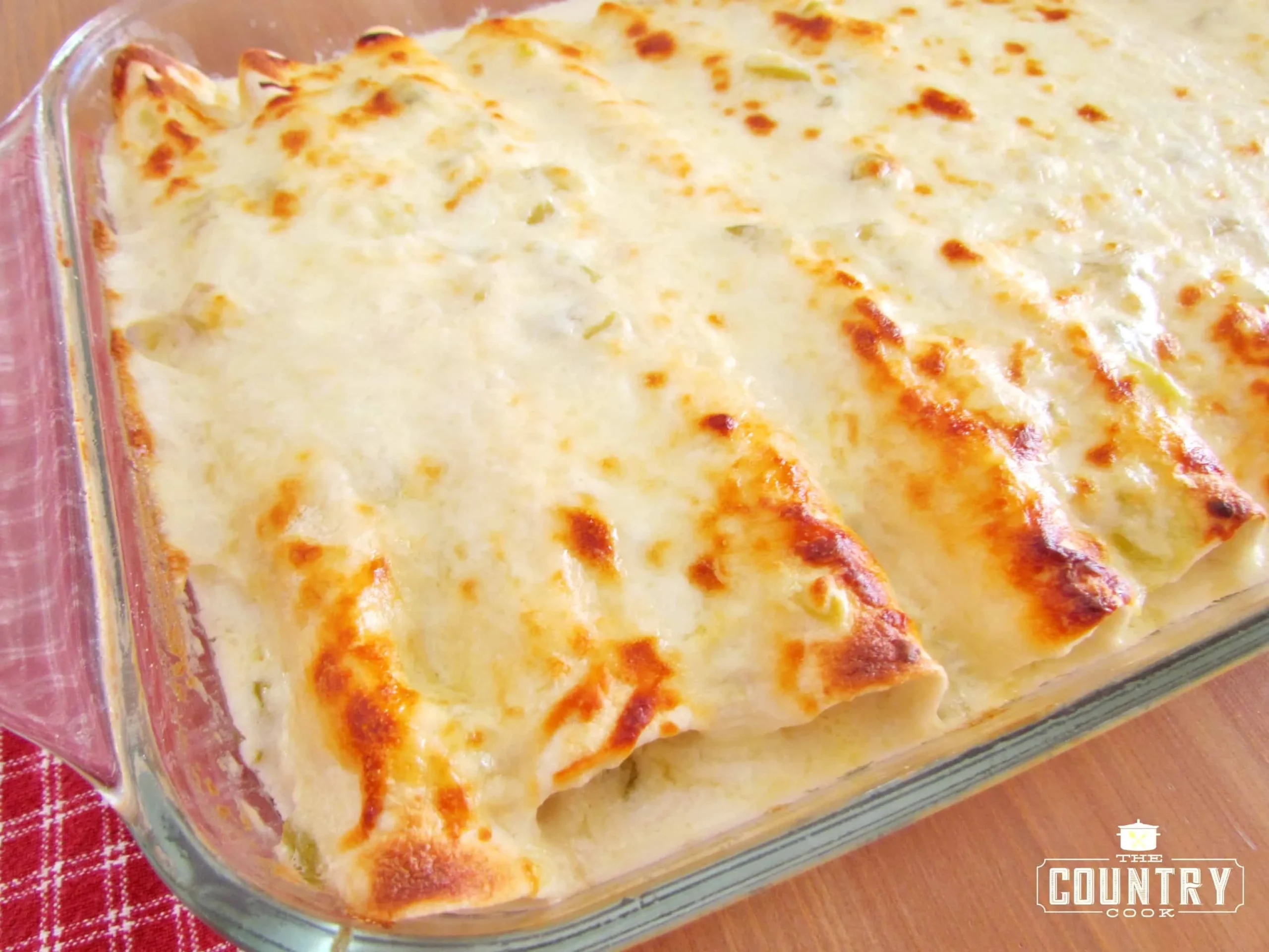 Chicken and Cheese White Enchiladas