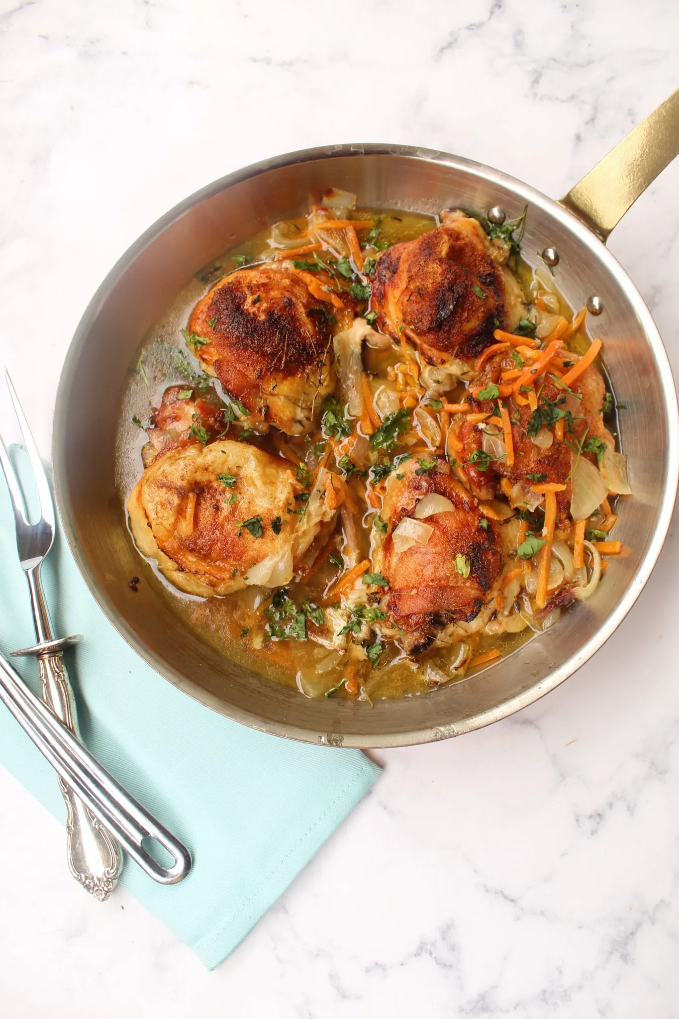 Chicken in White Wine Lemon Butter Sauce