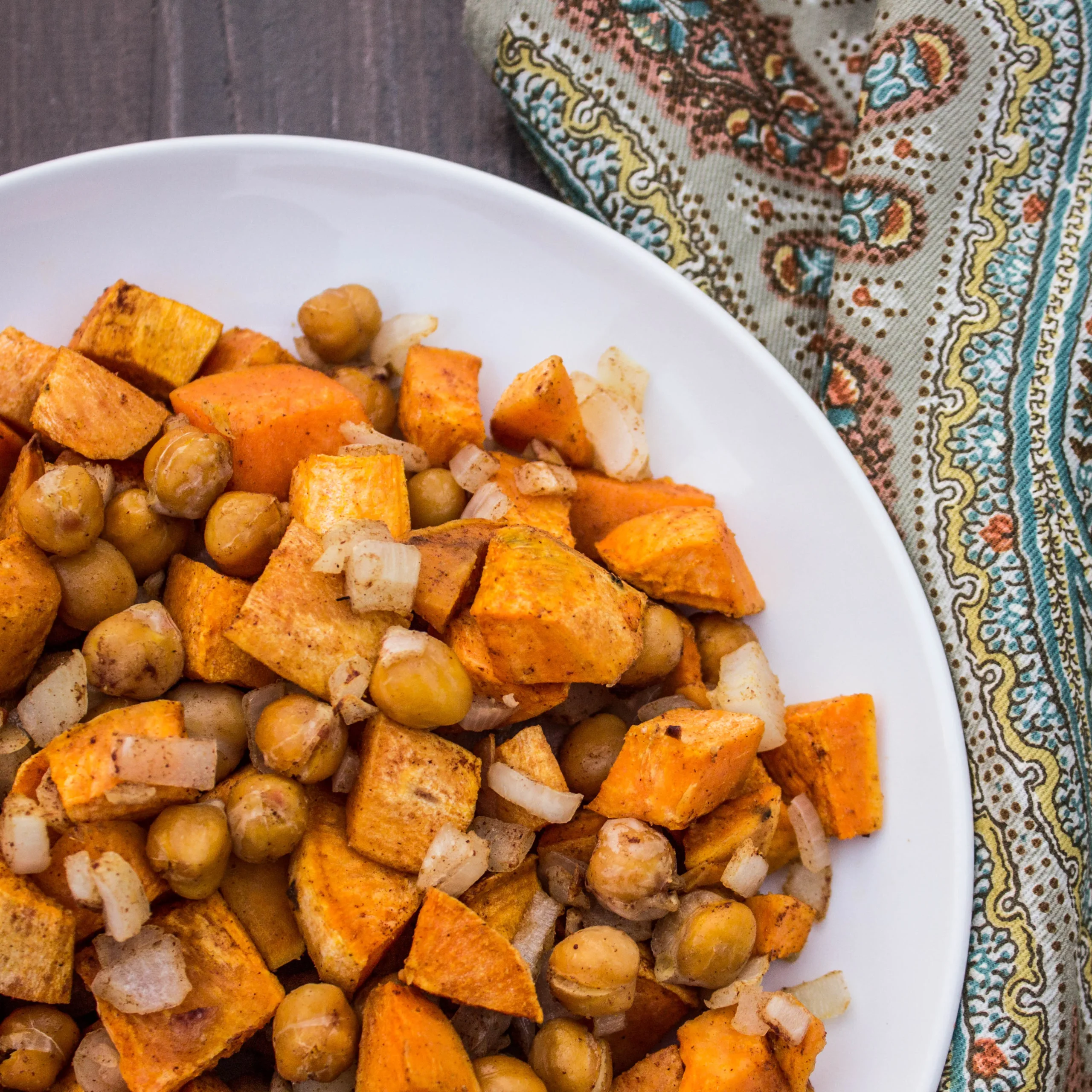 Chickpea Spiced Sweet Potatoes