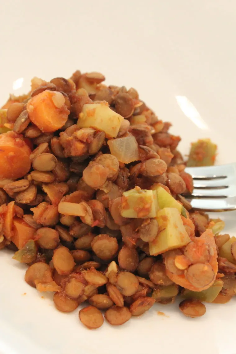 Chipotle Salsa Lentils with Mixed Vegetables
