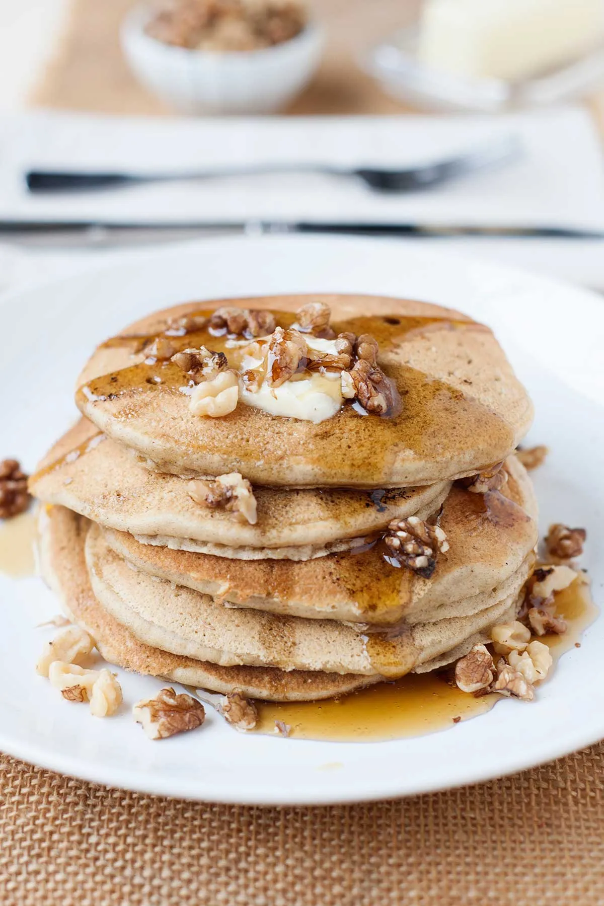 Chobani Banana Nut Bread Pancakes