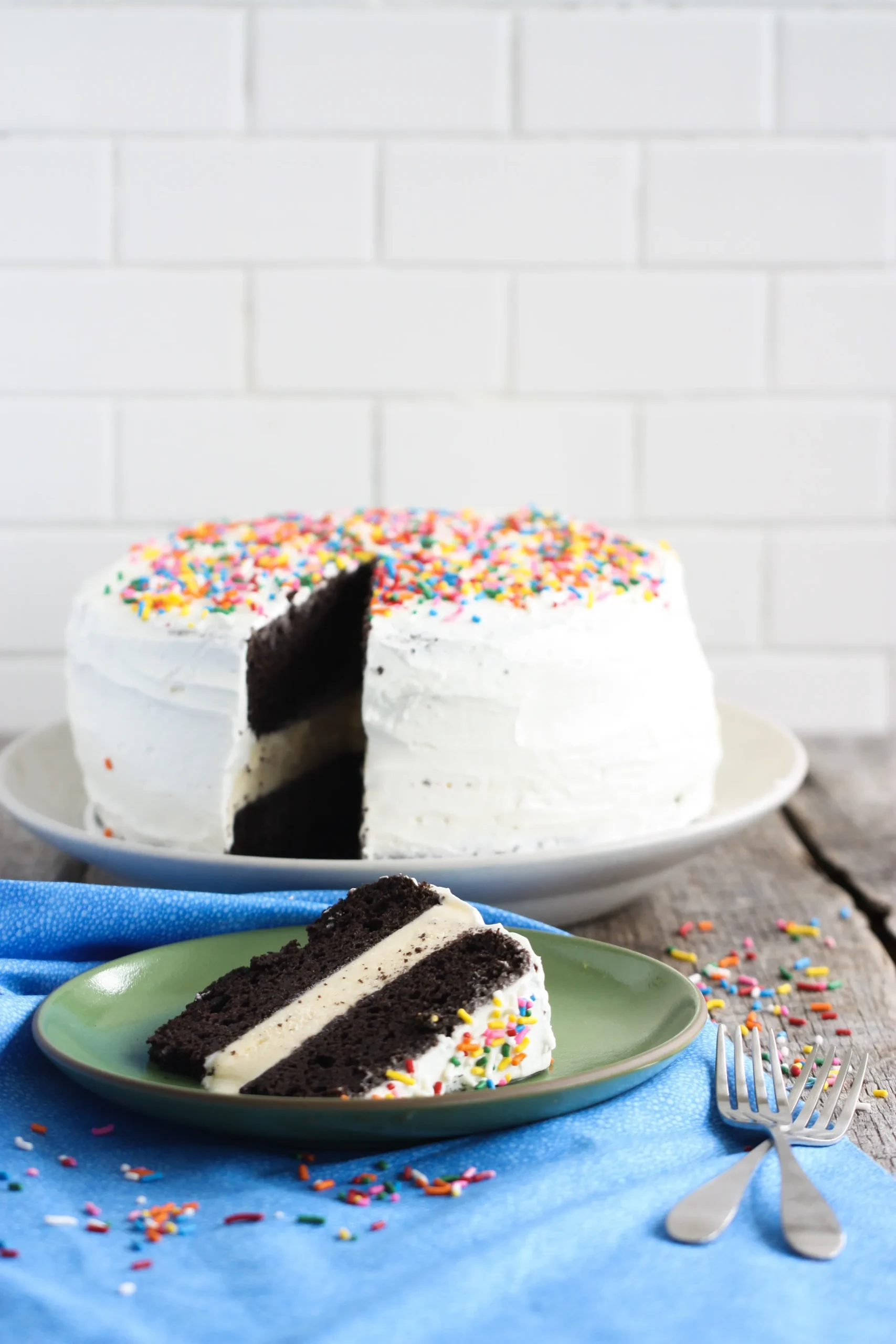 Choco Vanilla Ice Cream Cake