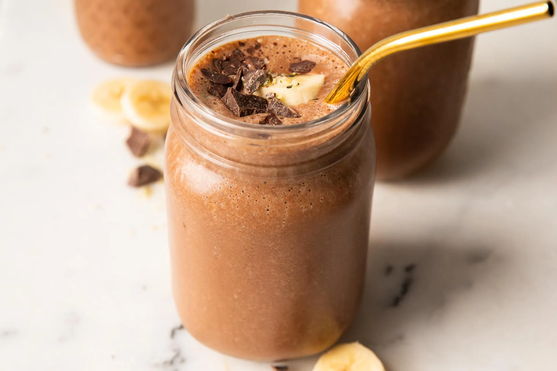 Chocolate Banana Smoothie Made with Silk CashewMilk