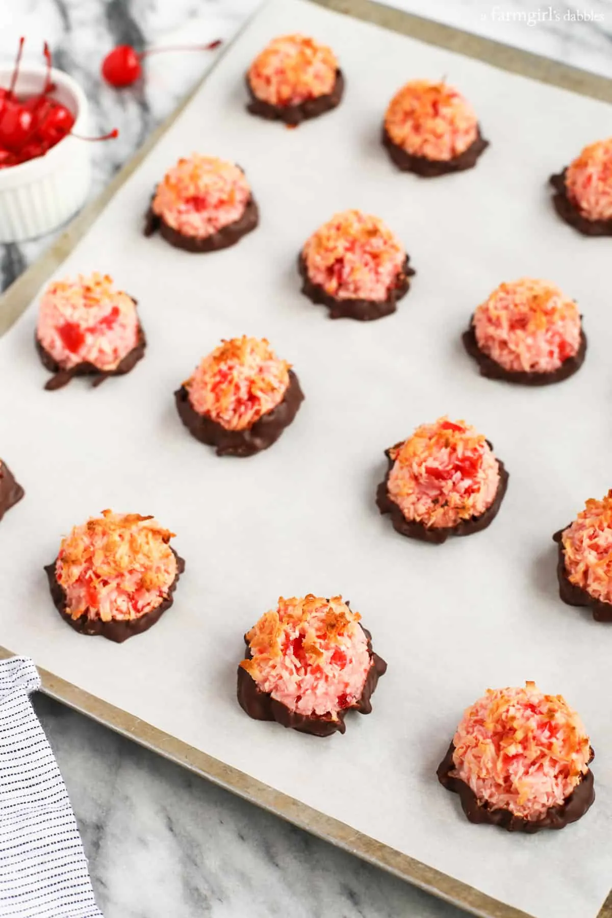 Chocolate Cherry Coconutty Macaroons